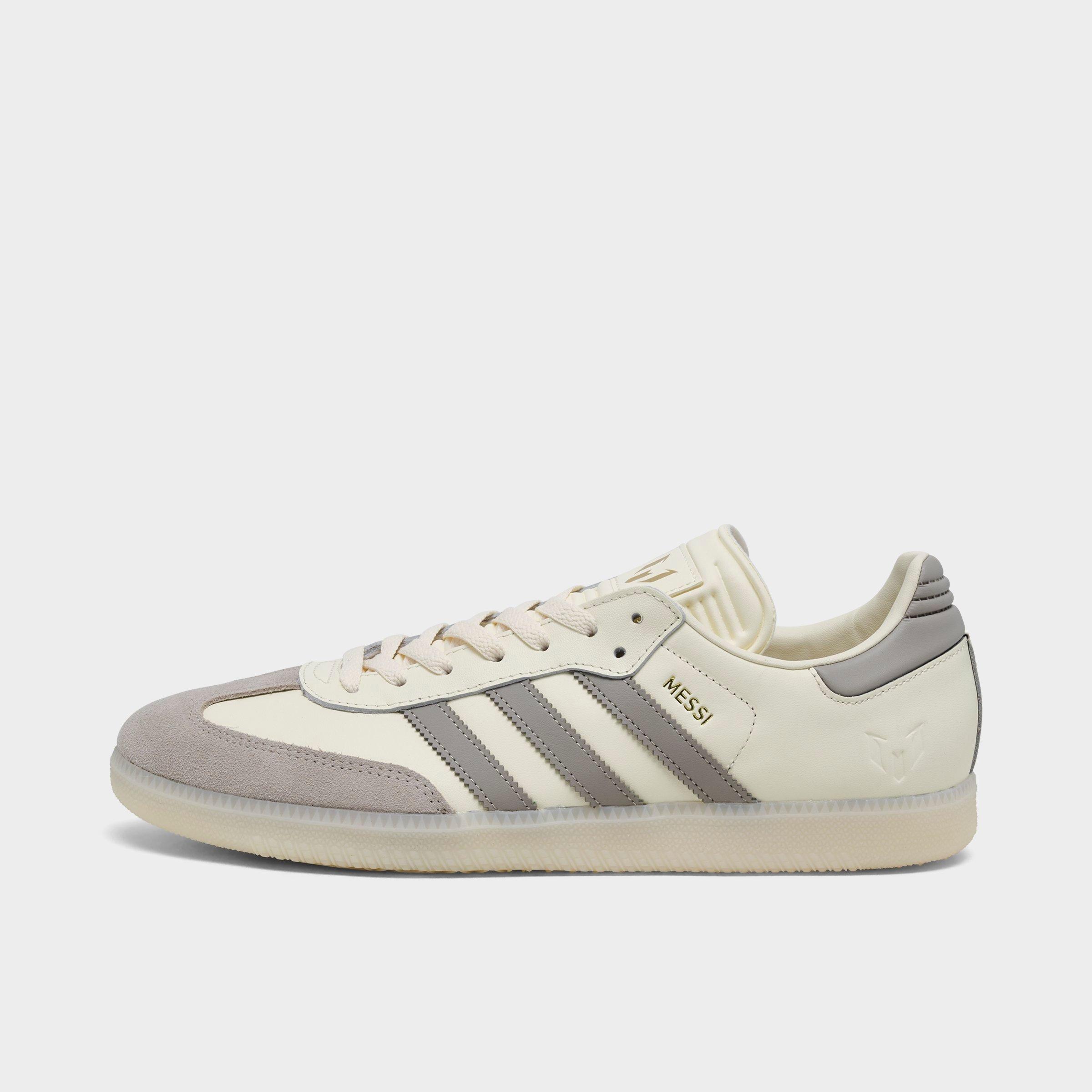 Adidas Men's Originals Samba Messi Casual Shoes in Off-White/Cream White Size 6 Leather/Suede/Velvet