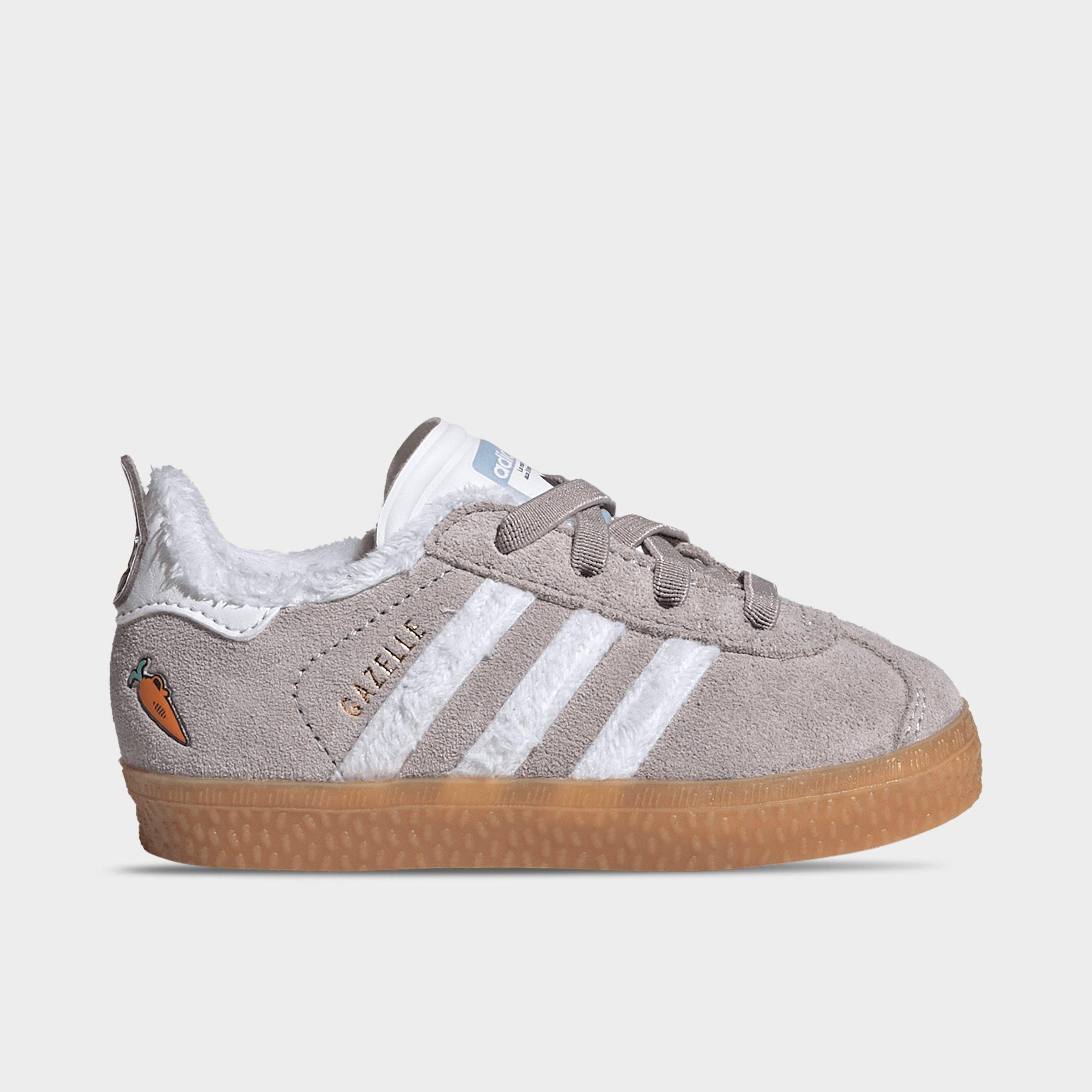 adidas Kids Toddler Originals x Disney Zootopia Gazelle Comfort Closure Elastic Lace Casual Shoes in Grey/Cloud White/Gum Size: 4.0