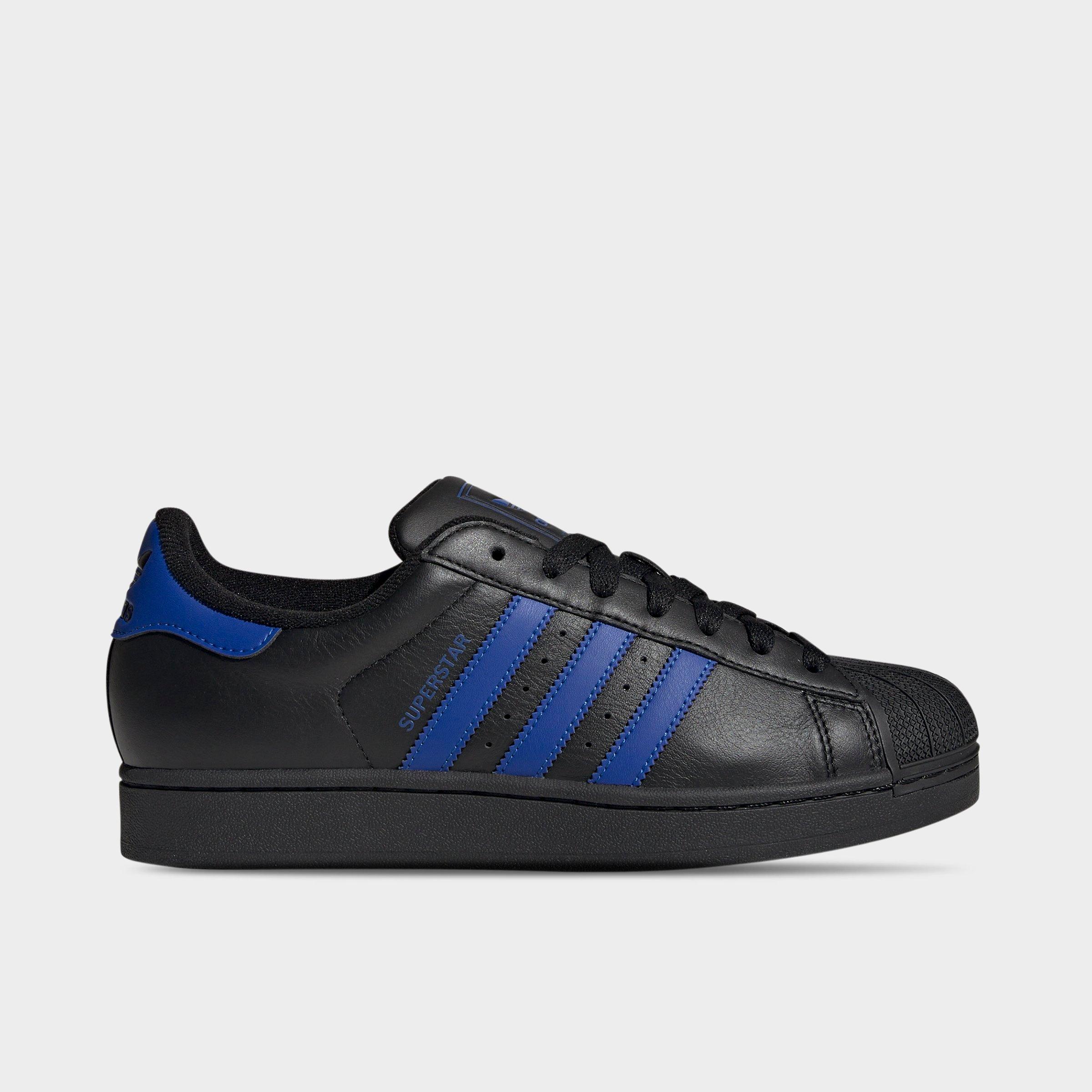 Adidas Men's Originals Superstar II Casual Shoes in Blue/Black/Black Size 5.5 Leather/Suede