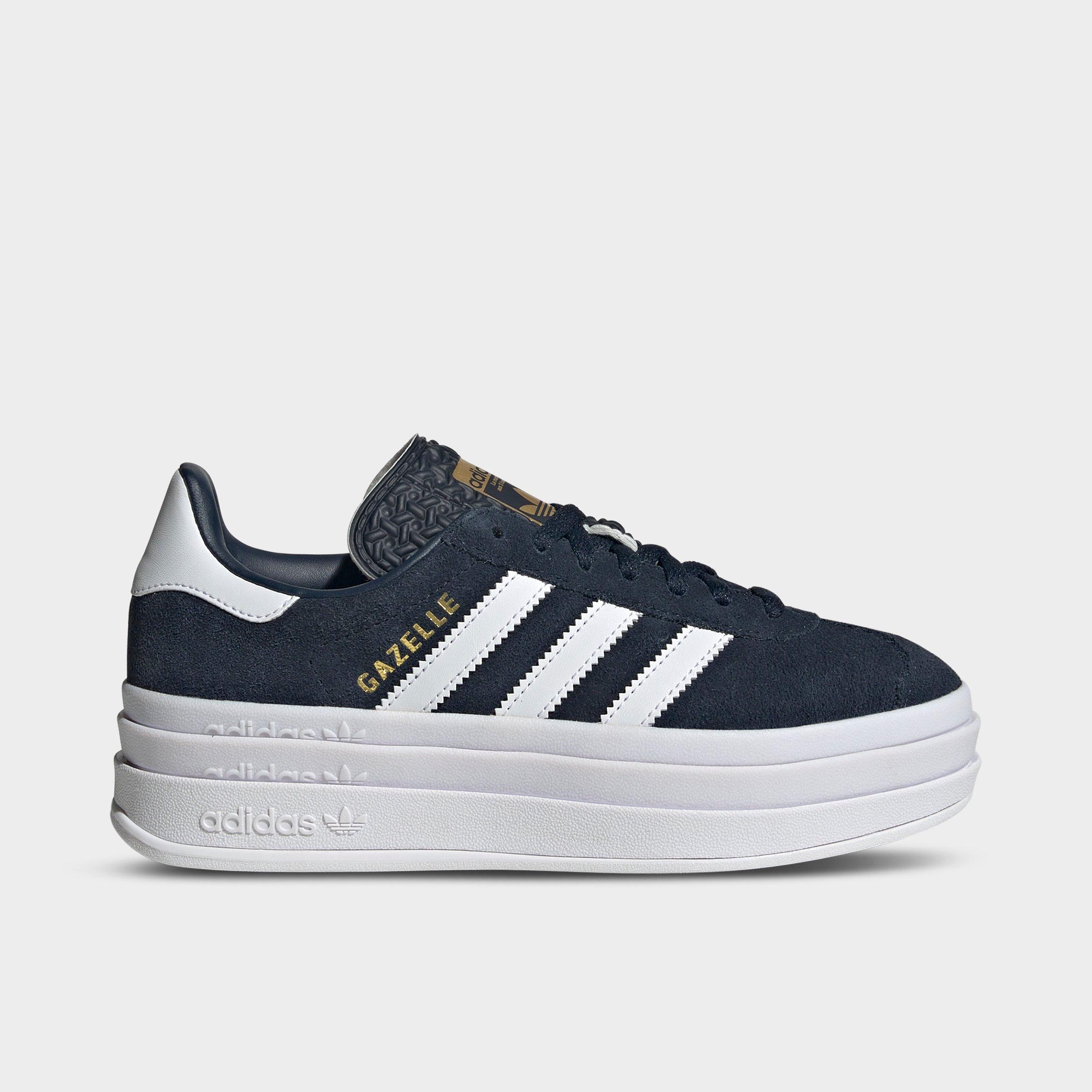 Adidas Big Kids' Originals Gazelle Bold Casual Shoes in Blue/Aurora Ink Size 6.5 Leather/Suede