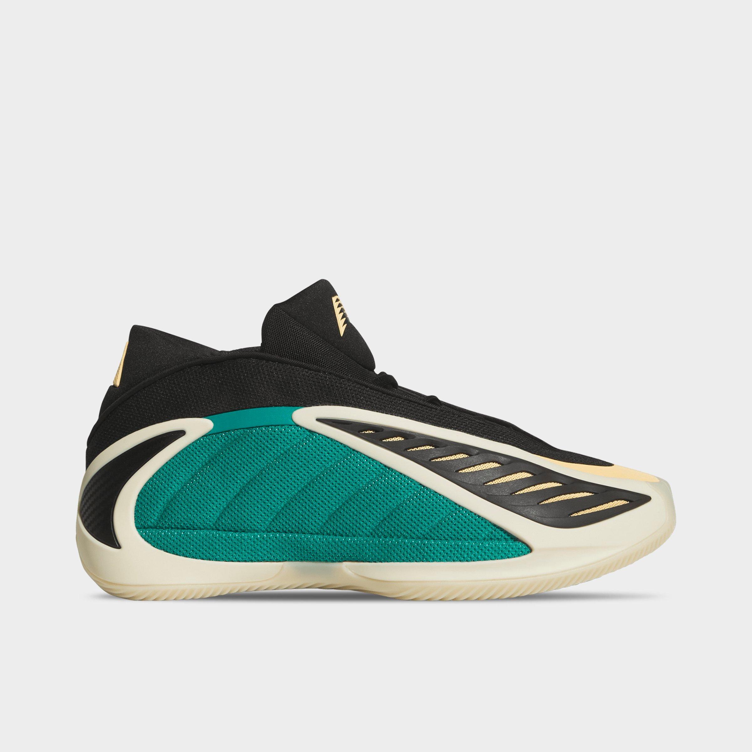 adidas Men's Anthony Edwards 2 Basketball Shoes in EQT Green/Core Black/Warm Vanilla Size: 7.0