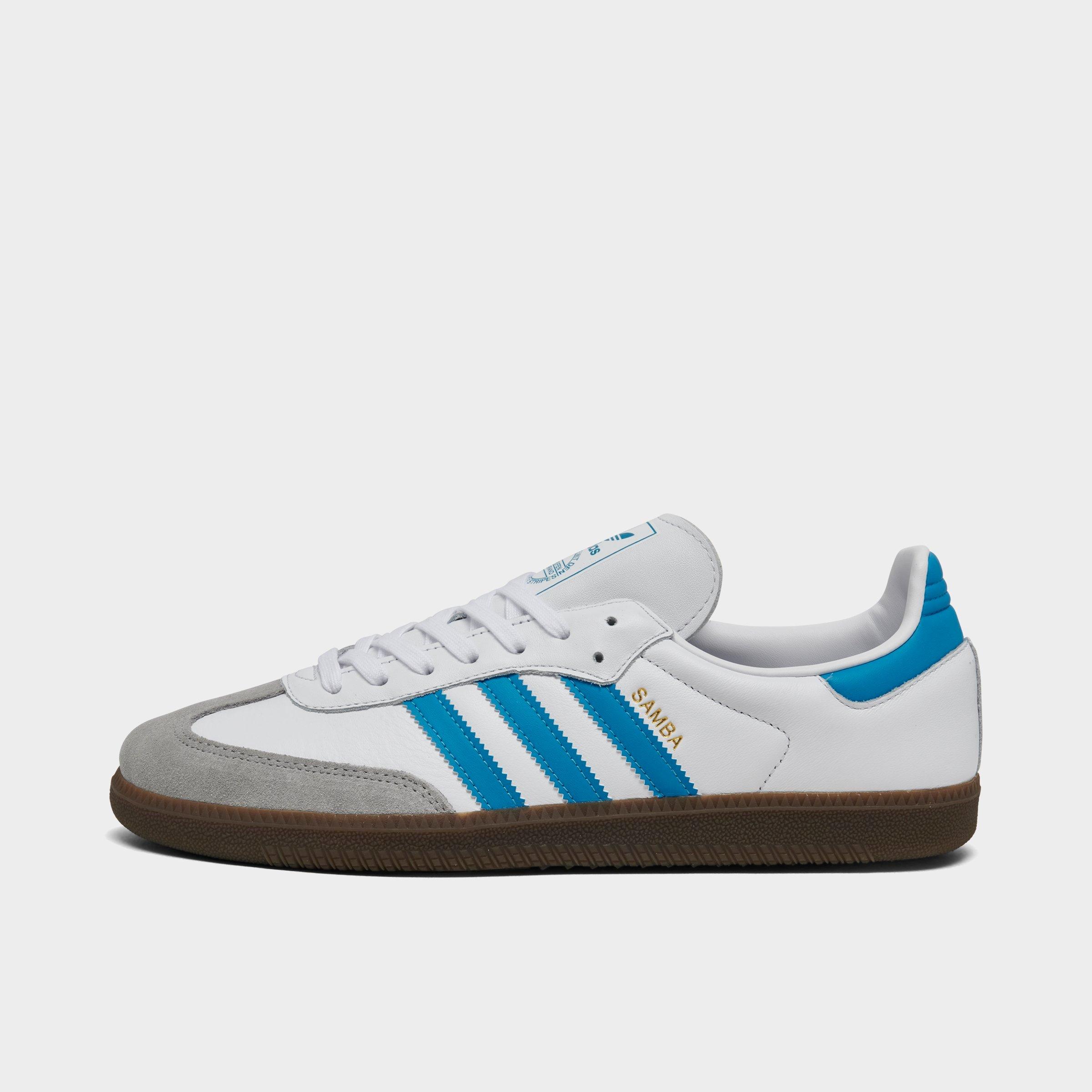 Adidas Men's Originals Samba OG Casual Shoes in Blue/White/White Size 10 Leather/Suede