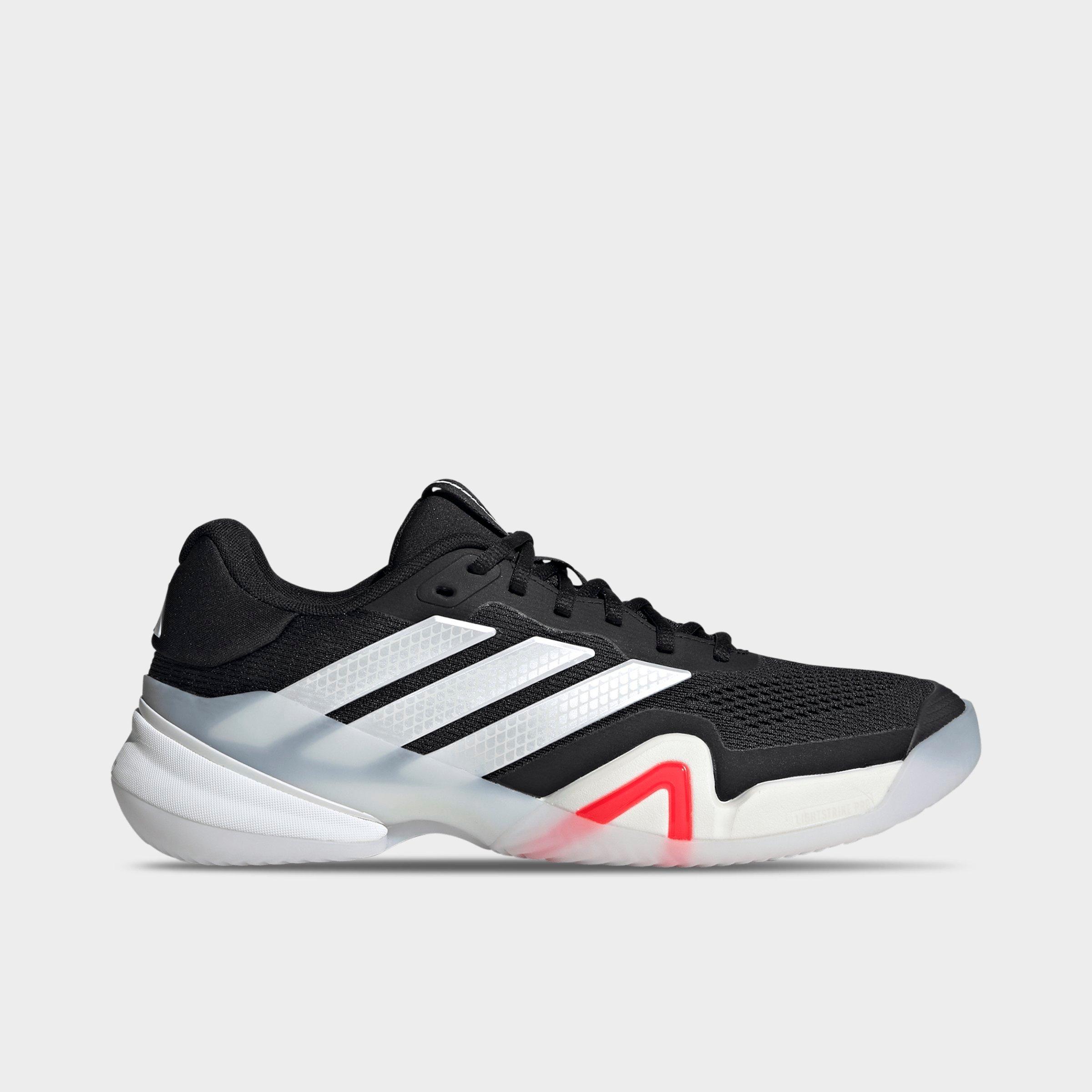 adidas Men's Barricade 14 Clay Tennis Shoes in Core Black/Zero Metallic/Lucid Red Size: 7.5