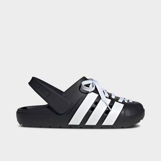 adidas Black Slip-On Clog with White Stripes Buy adidas Black Sportswear Adilette Clogs from Next USA main image 2