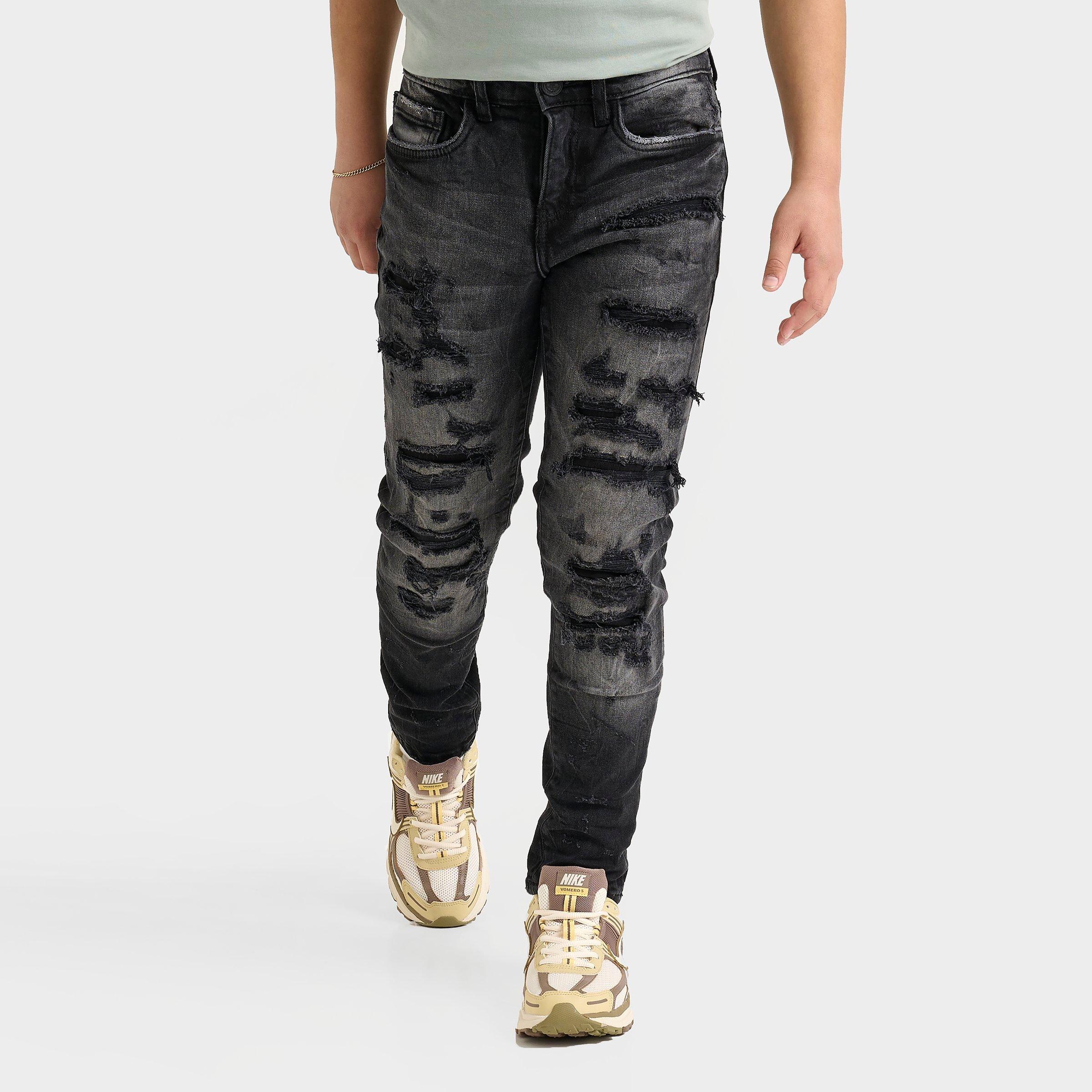 Jordan Craig Boys Big Kids Elmhurst Denim Jeans in Black Shadow Size: 8