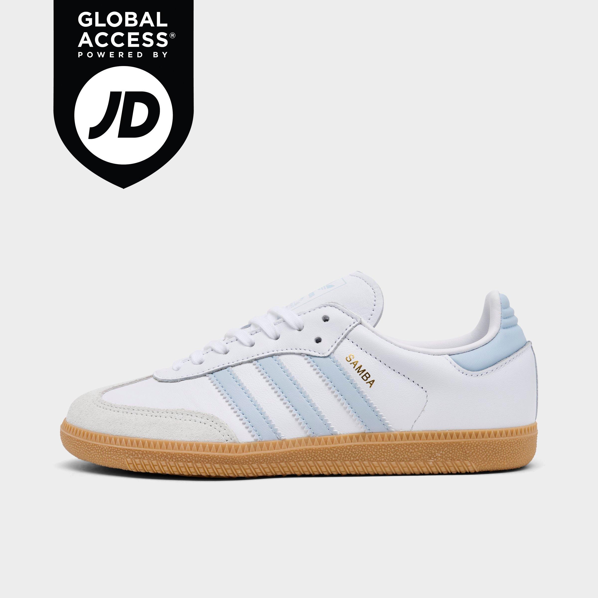 Adidas Originals Samba Og Sneakers In White/halo Blue/gum 3