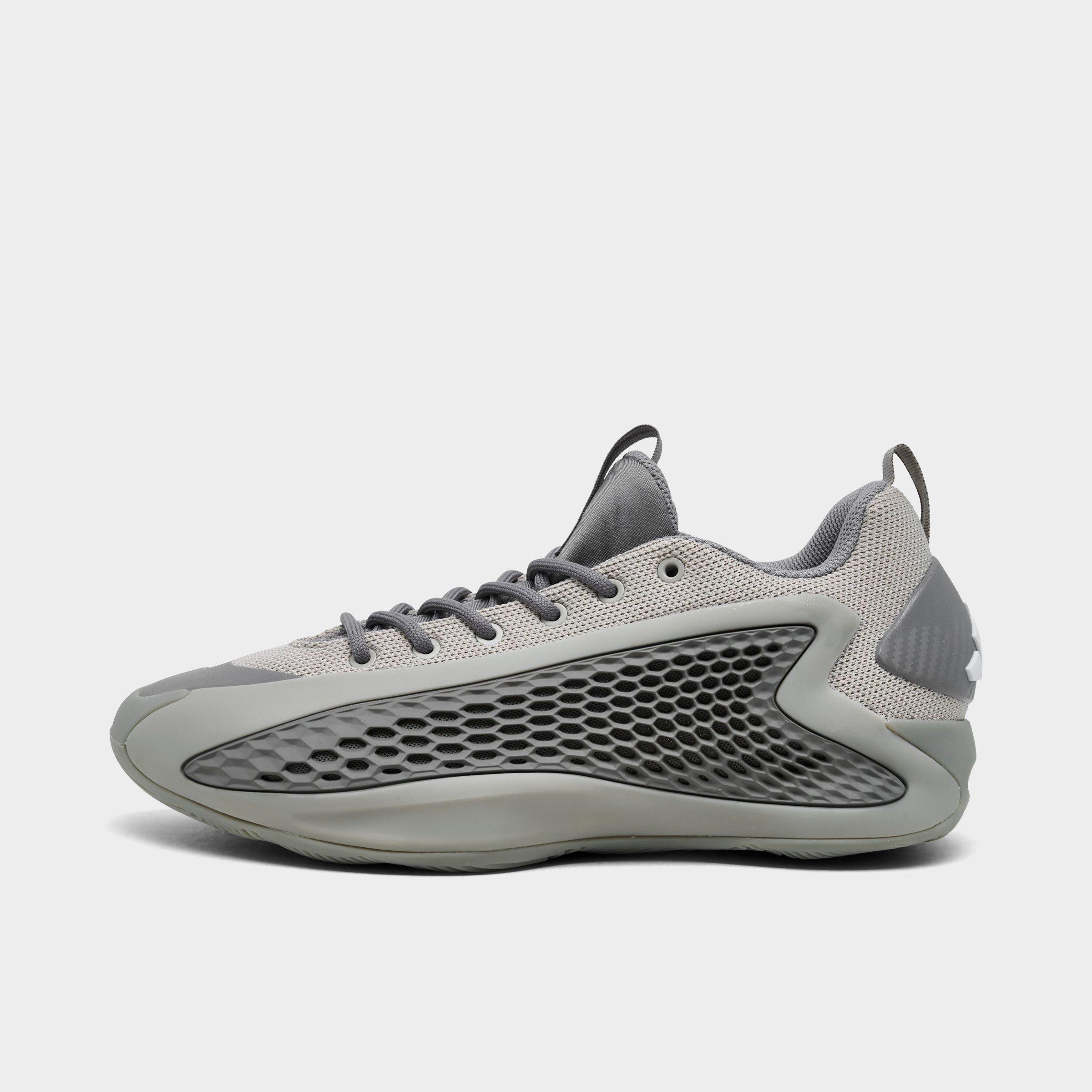 adidas Big Kids Anthony Edwards 1 Low Basketball Shoes in Metallic Grey/Dove Grey/Cloud White Size: 3.5