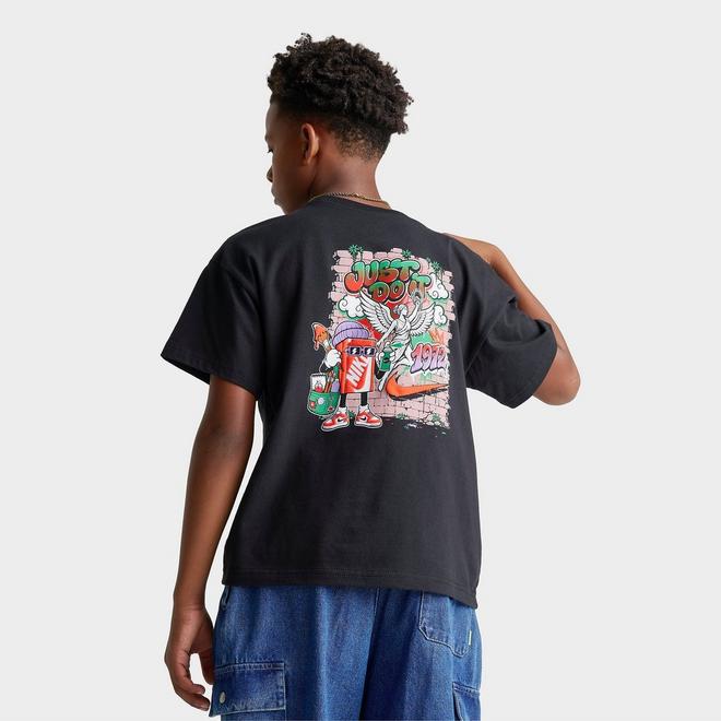 Big Kids' Nike Sportswear Boxy Graffiti Graphic T-Shirt