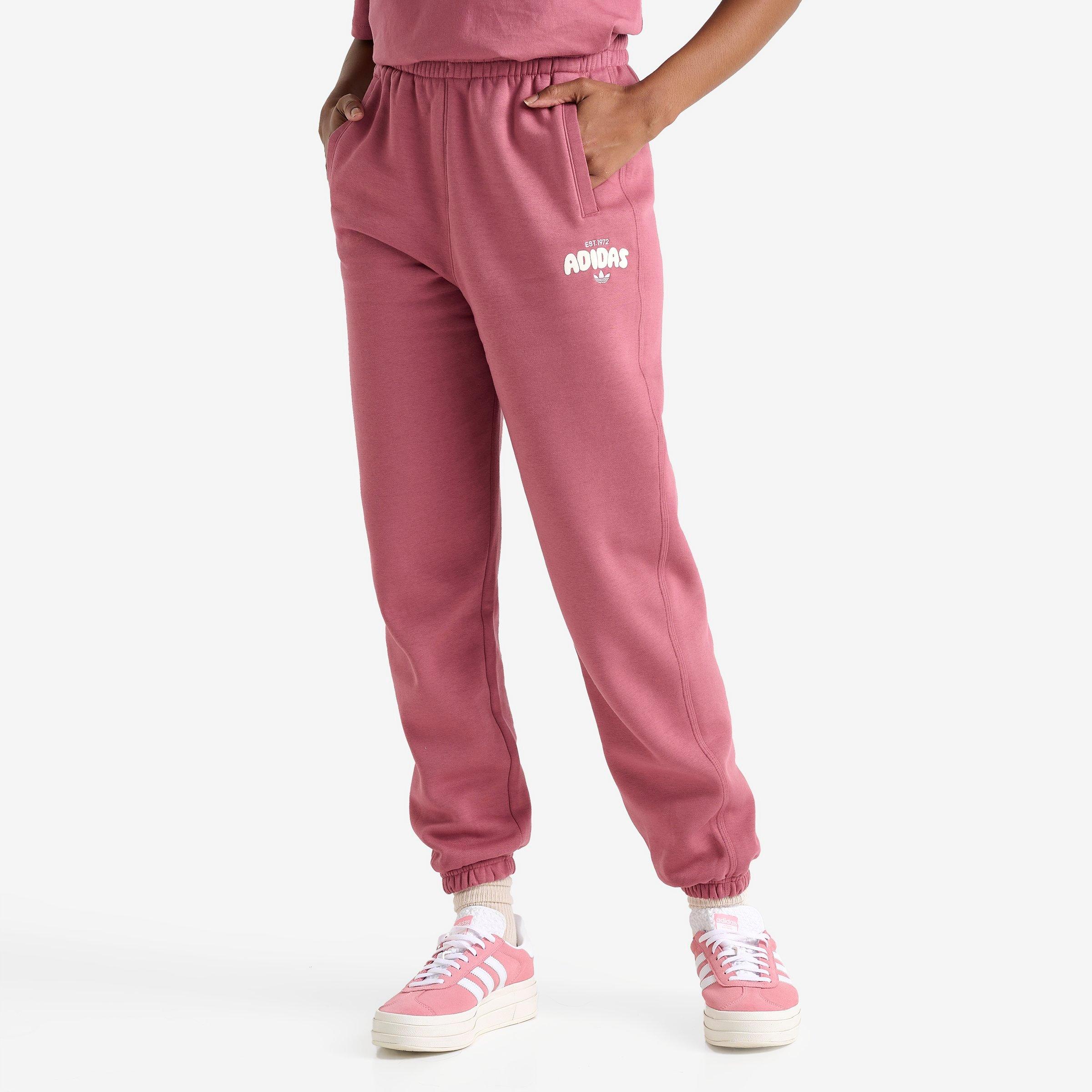 Adidas Women's Originals Bubble Fleece Jogger Pants in Red/Collegiate Burgundy Size XS