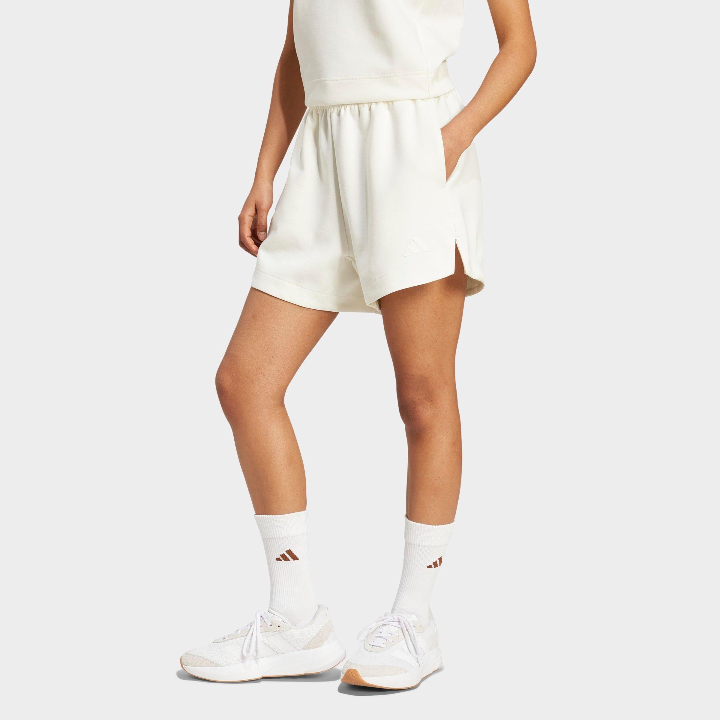 adidas Women's Sportswear Soft Lux Loose Shorts in Off White Size: XS
