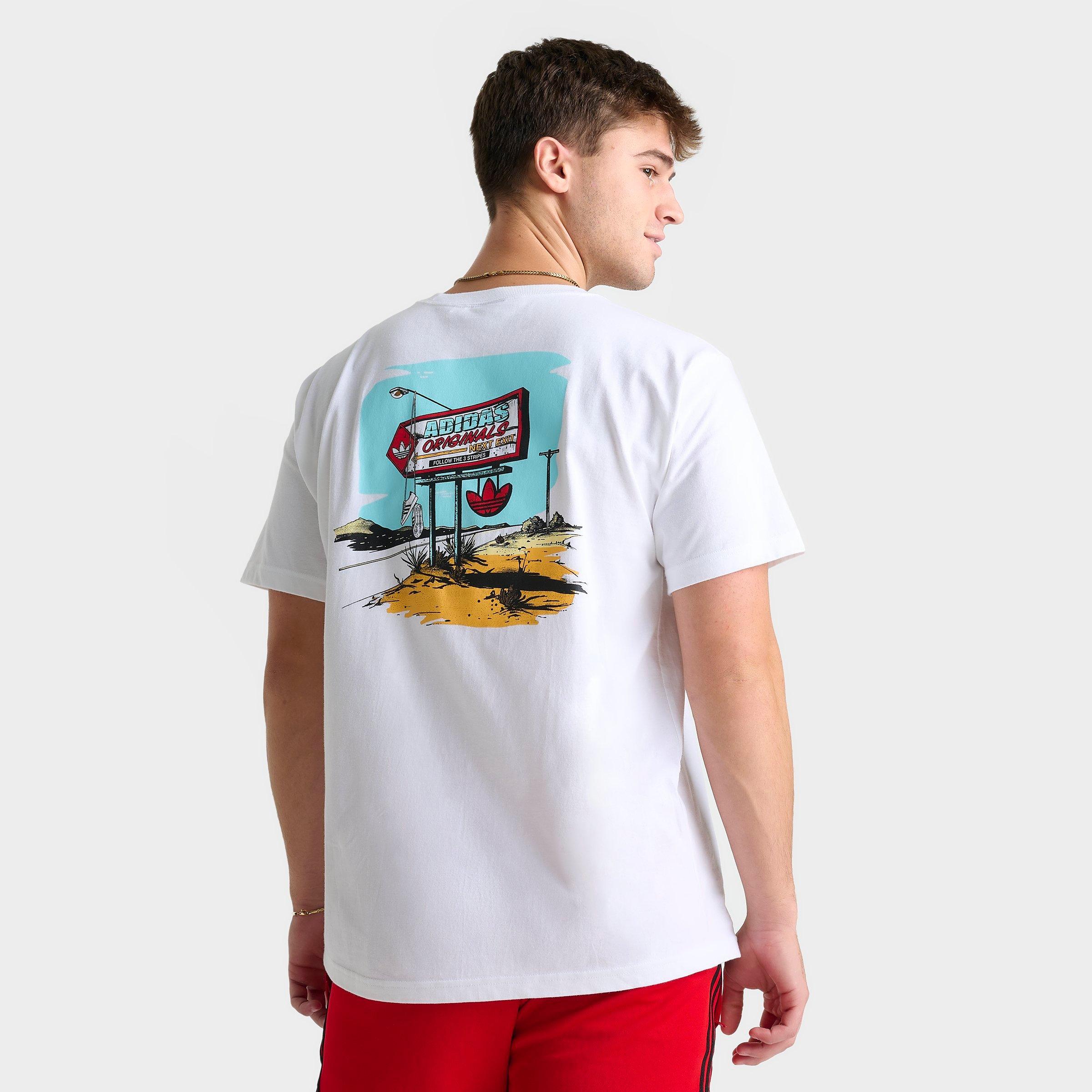 Adidas Men's Originals Kicks Sign Graphic T-Shirt in White/White Size Large 100% Cotton