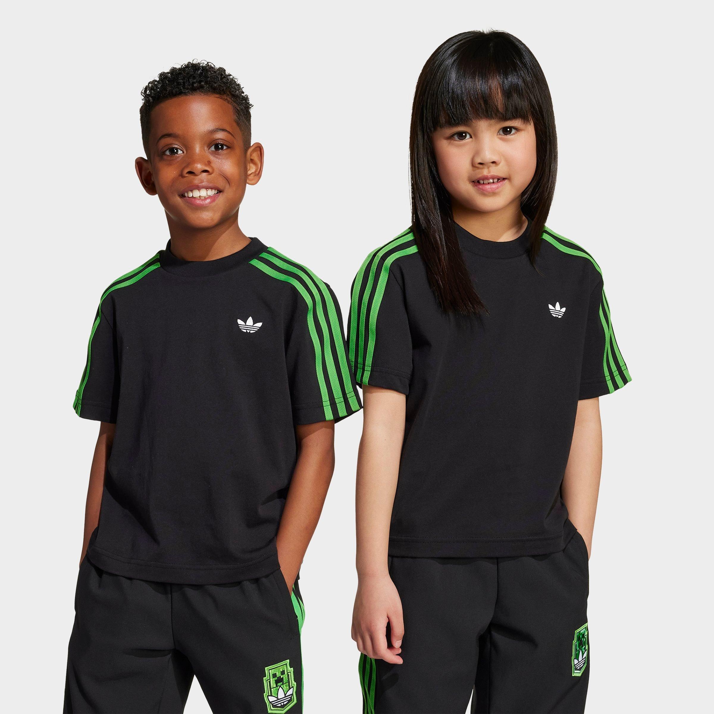 adidas Little Kids Originals x Minecraft T-Shirt in Black Size: 2XS