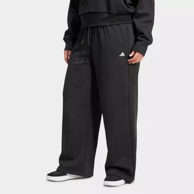 Women's adidas Sportswear Essentials Small Logo Feel Cozy Open-Hem Pants (Plus Size) 
