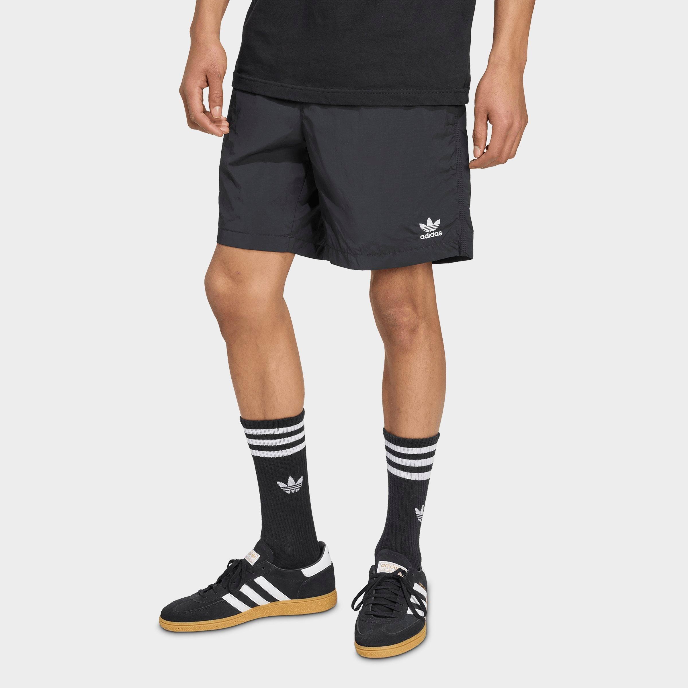 adidas Men's Originals Trefoil Essentials Woven Shorts in Black/White Size: XS