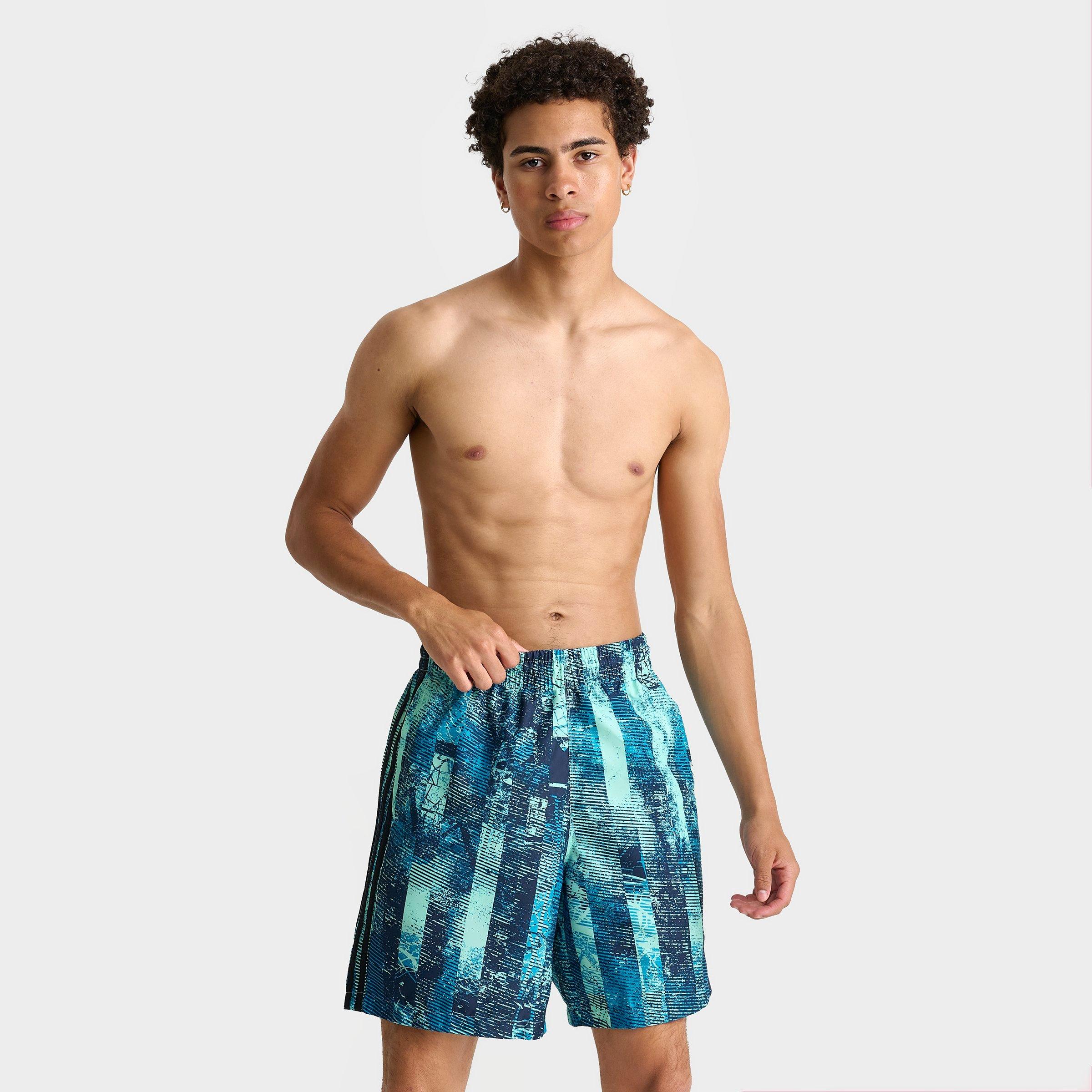 Adidas Men's Originals FTB Swim Shorts in Blue/Clear Mint Size Large 100% Polyester
