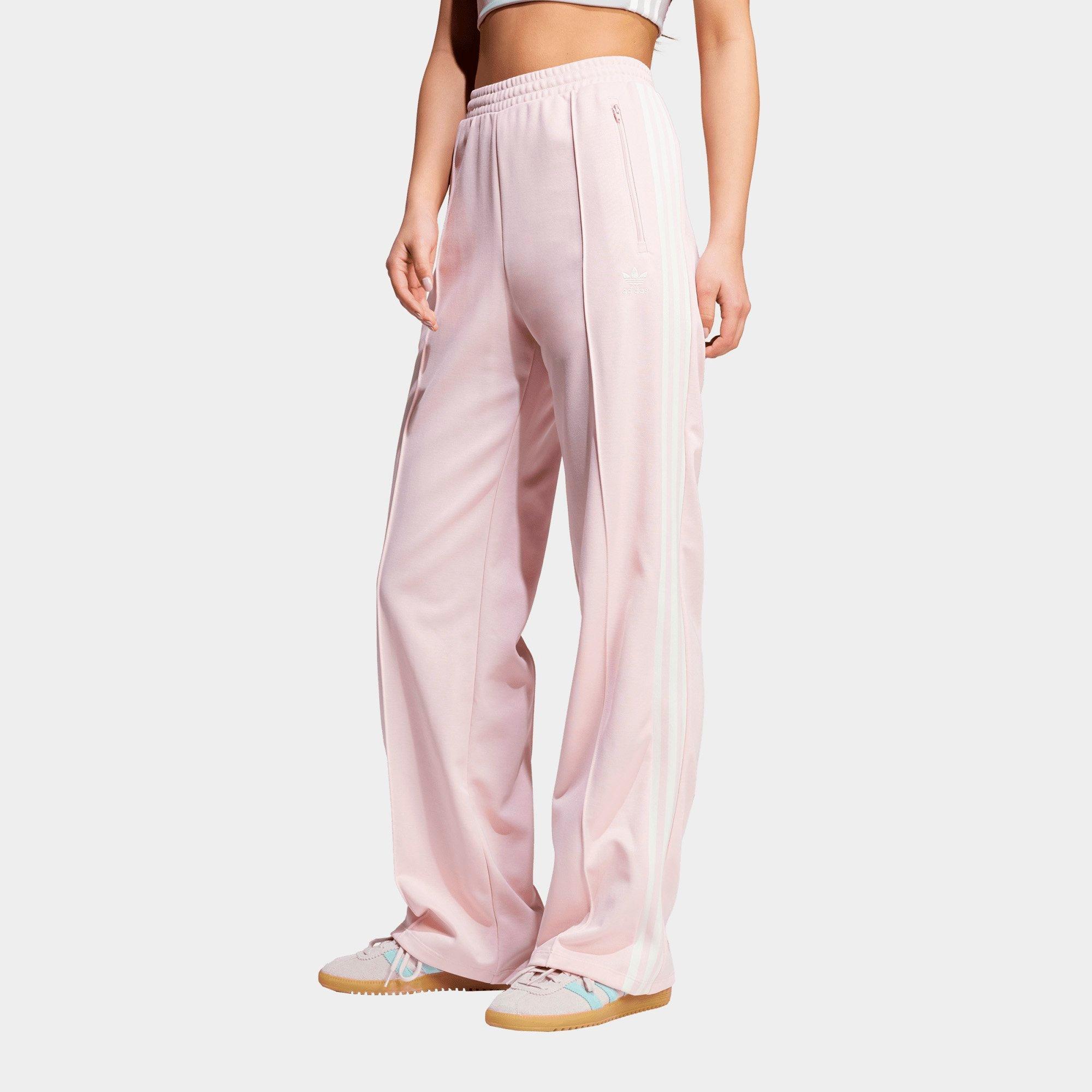 Adidas Women's Originals Beckenbauer Tracksuit Pants in Pink/Sandy Pink Size Small Cotton/Polyester/Plastic