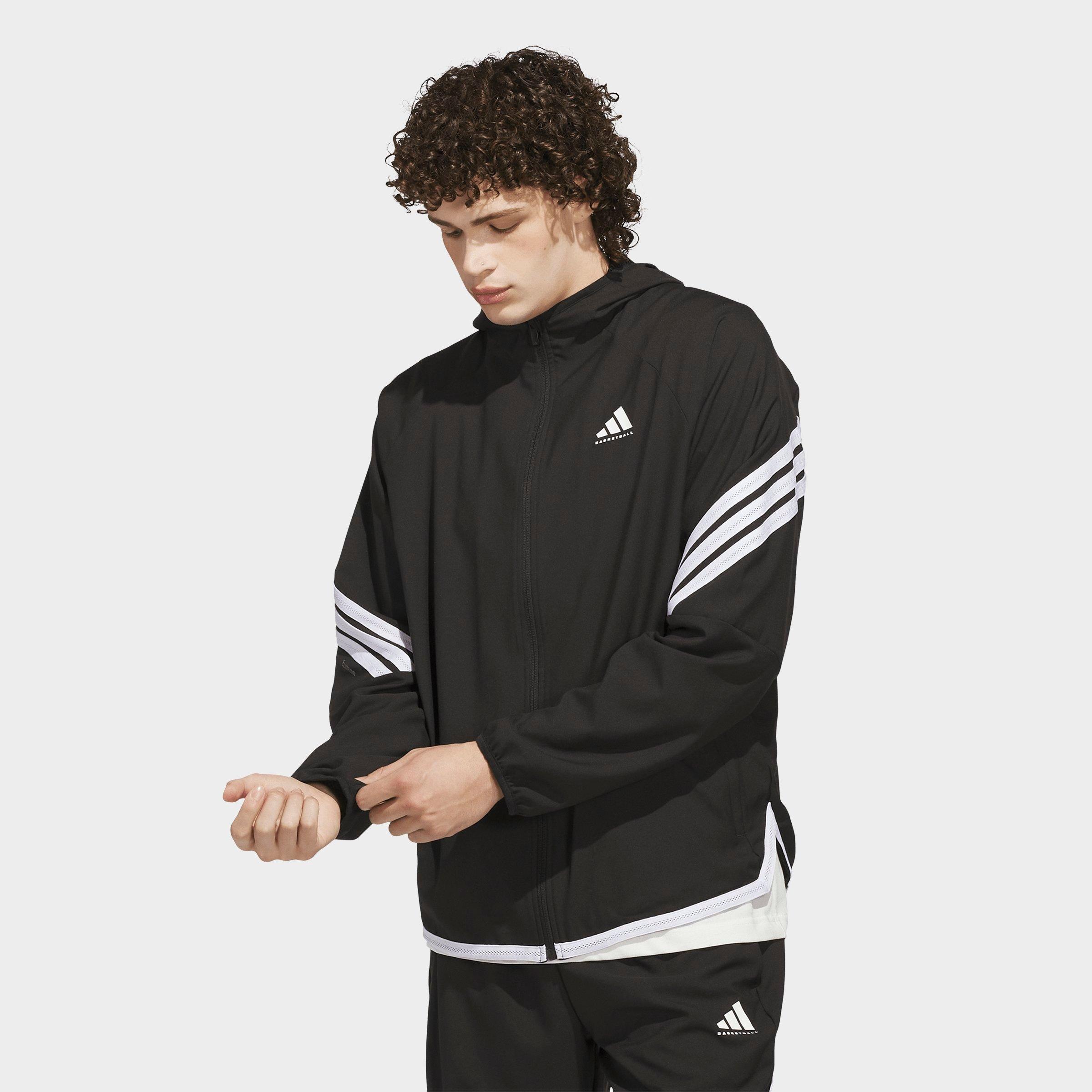 adidas Men's Crazy Lite Full-Zip Basketball Jacket in Black Size: 3XL