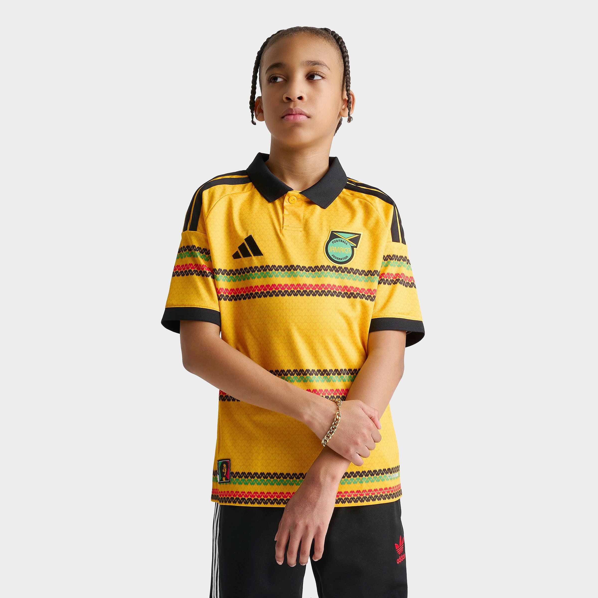 adidas Big Kids x Bob Marley Jamaica 26 Home Replica Soccer Jersey