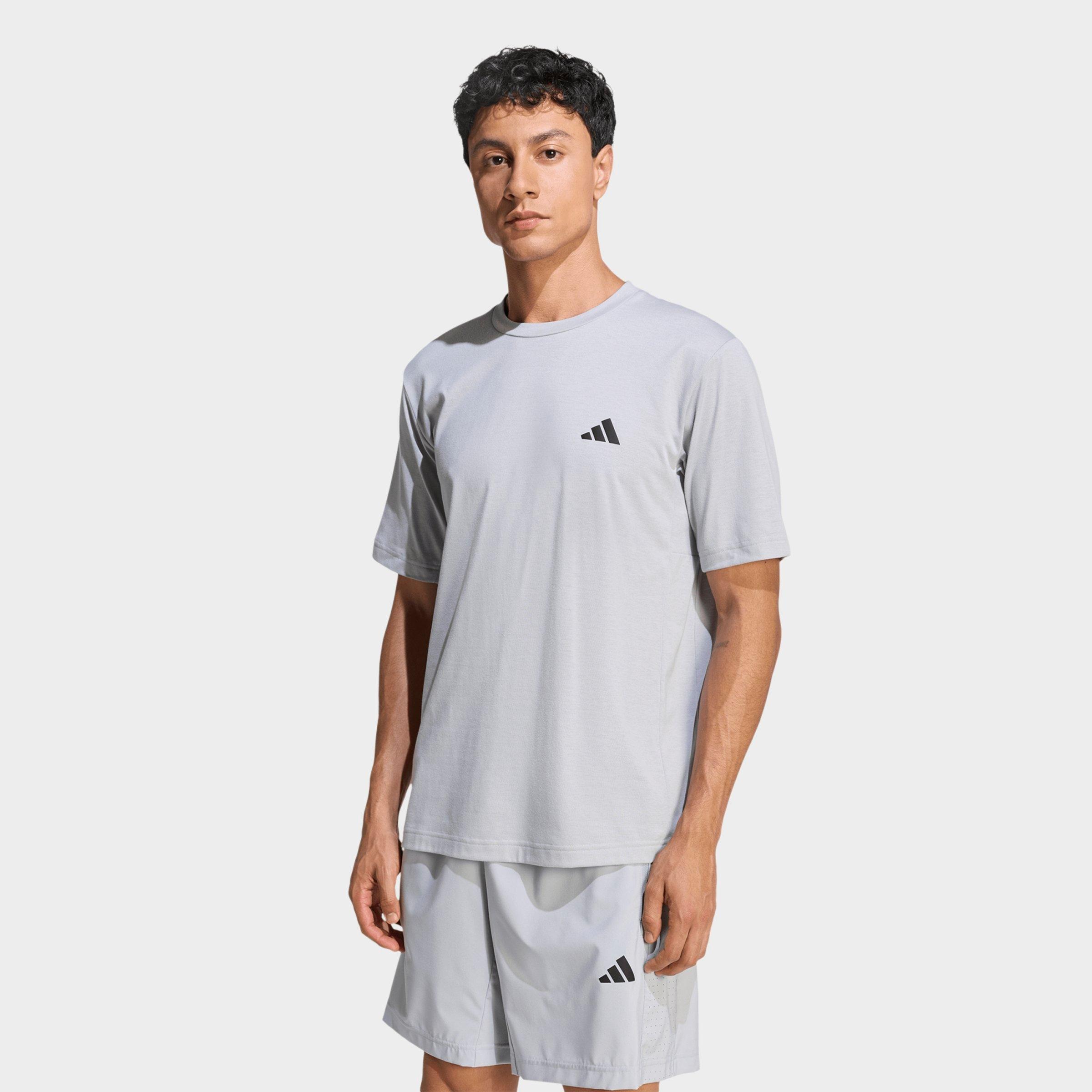 adidas Men's Workout Essentials Feelready T-Shirt in Halo Silver Size: Small