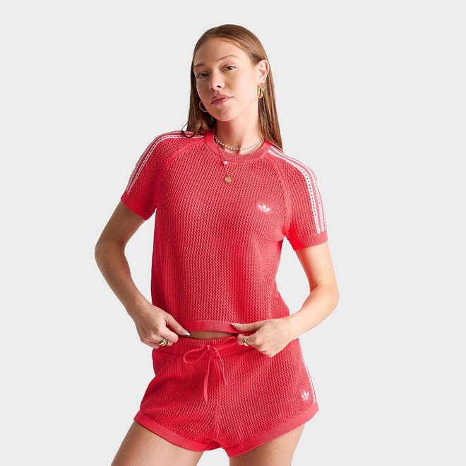 Women's adidas Originals Knitted Crochet Cali T-Shirt