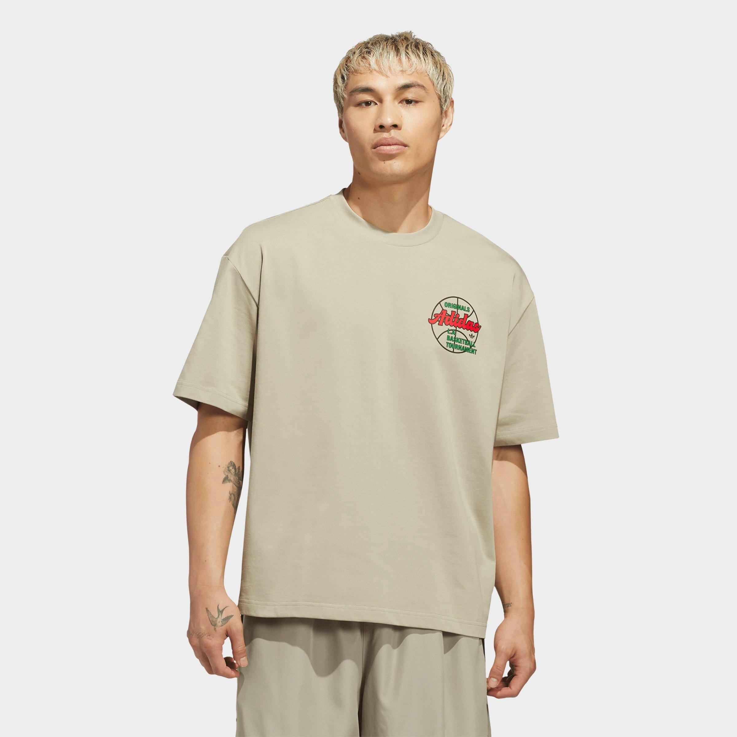 adidas Men's Originals Basketball Tournament T-Shirt in Wonder Cargo Size: XS