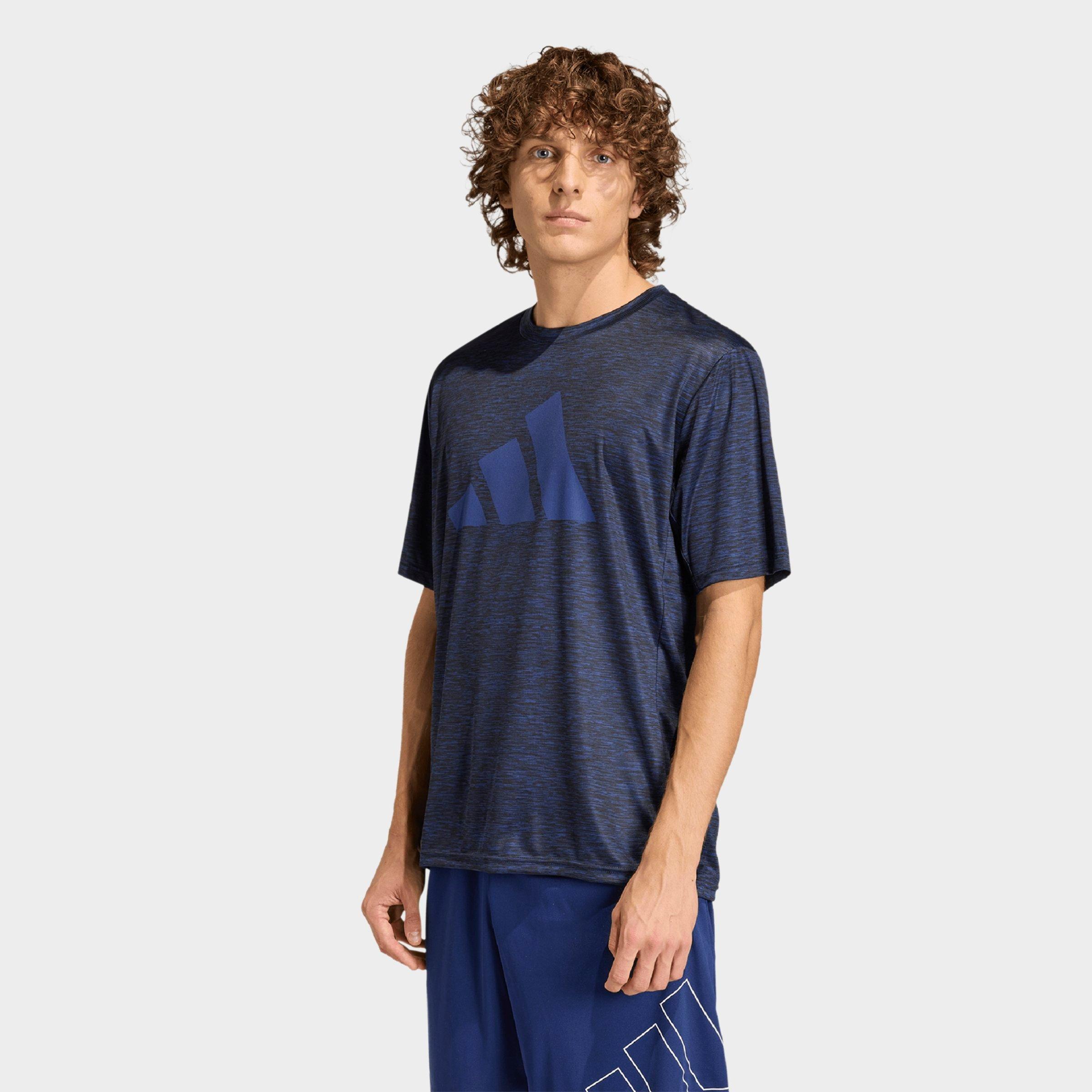 adidas Men's Workout Essentials Brandlove T-Shirt in Legend Ink Melange/Dark Blue/ Size: 2XL