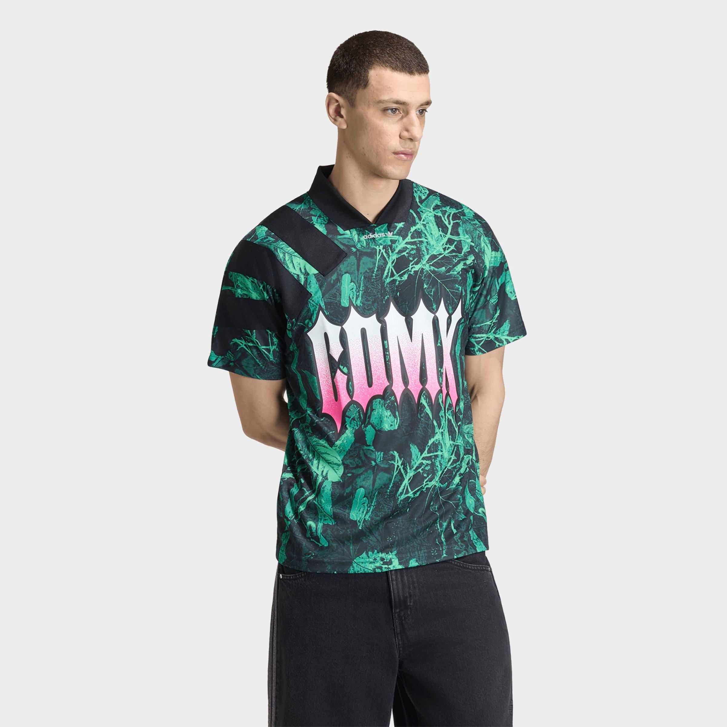 adidas Men's Originals FIFA World Cup 26 Host City Mexico City Graphic Jersey in Black/Semi Screaming Green/ Size: Small