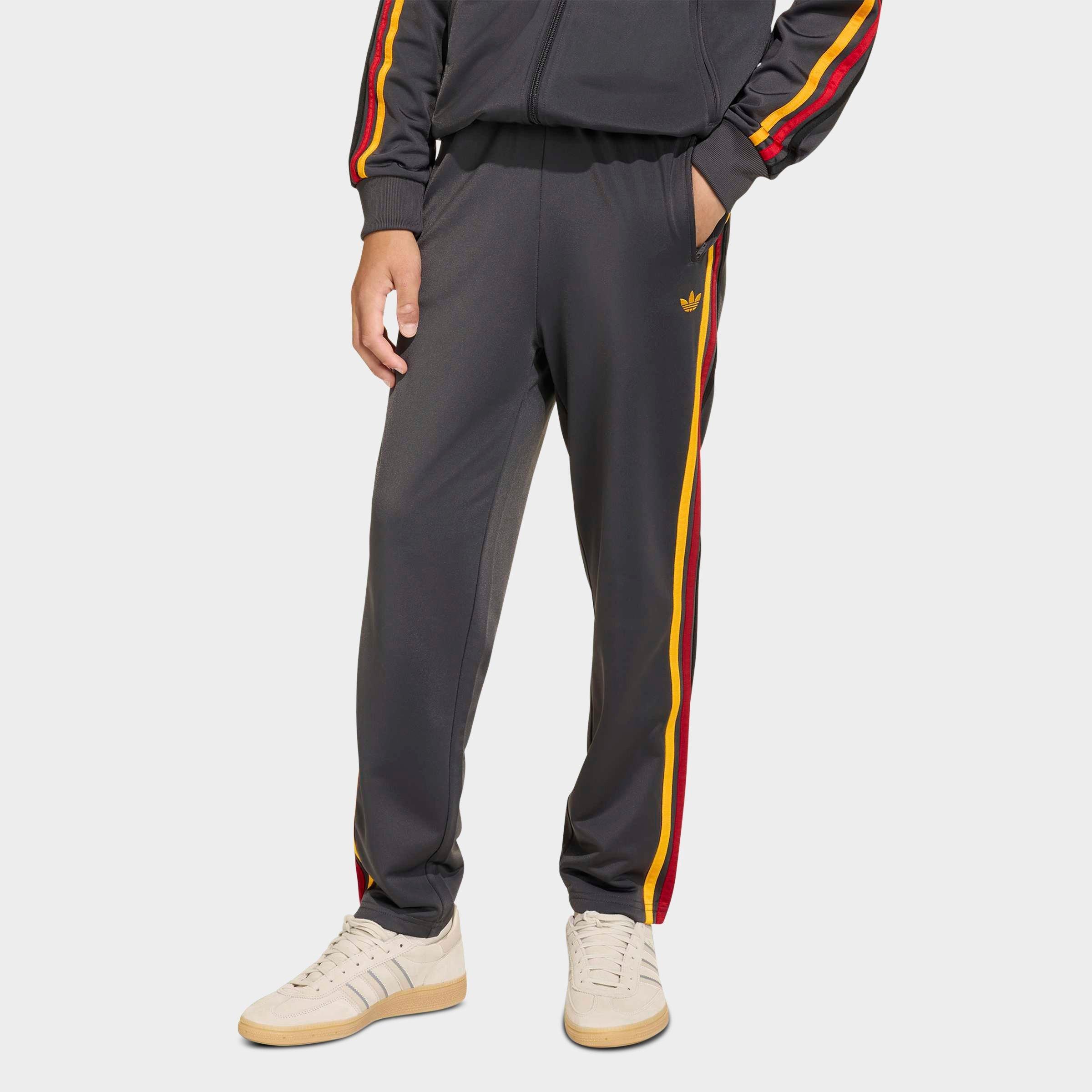 adidas Big Kids Originals Firebird Track Pants in Utility Black/Collegiate Gold Size: XS