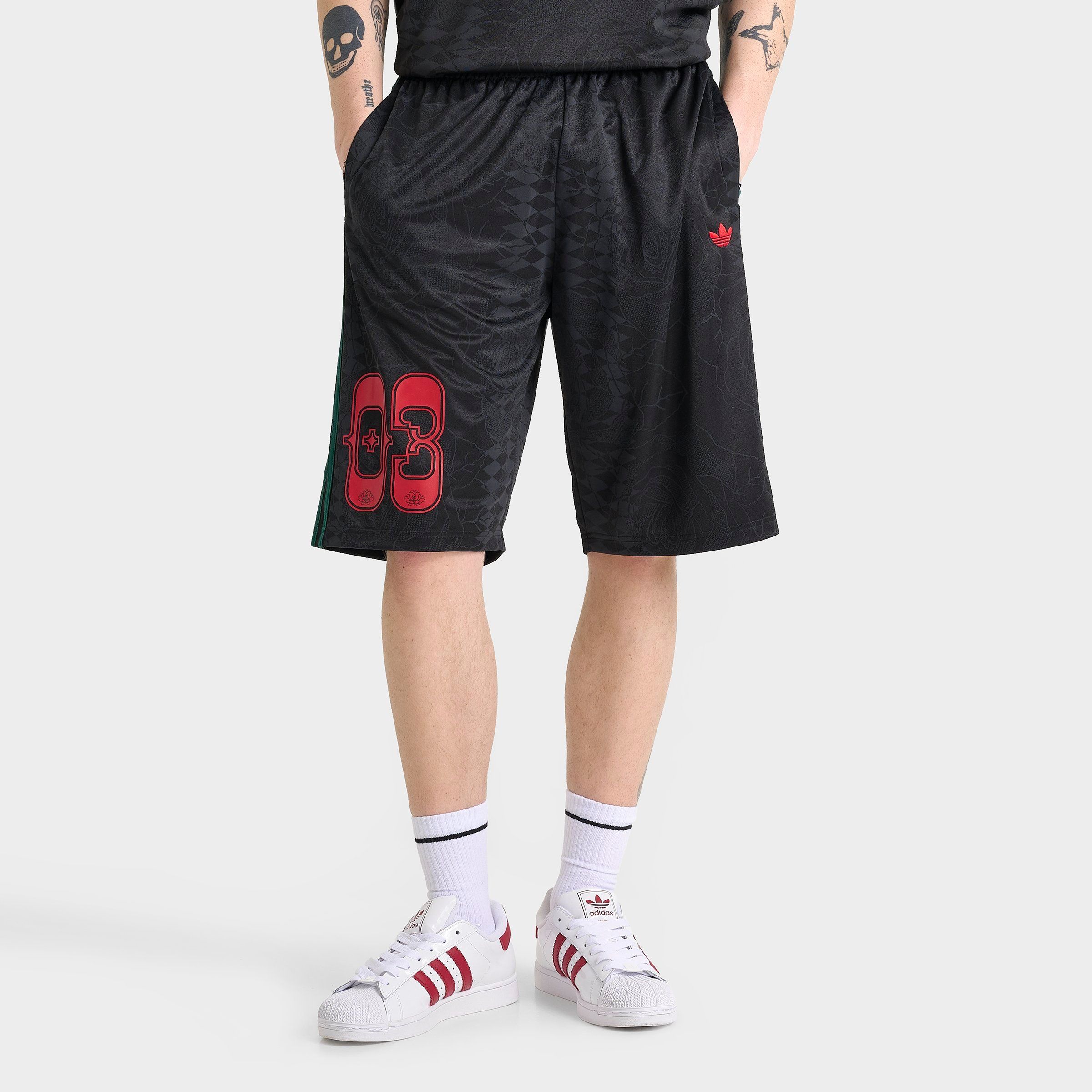 adidas Men's Originals Roses Jacquard 7" Casual Shorts