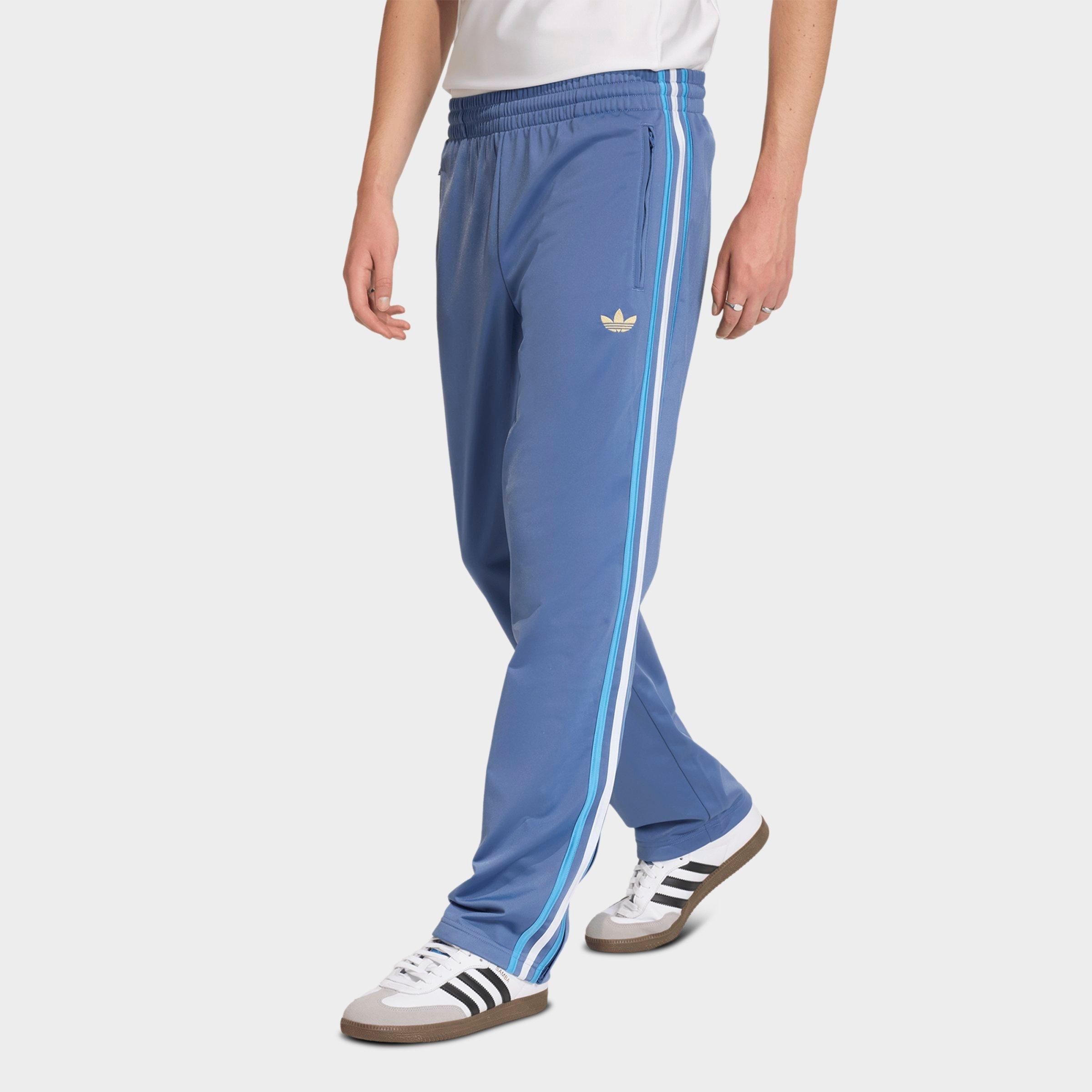 adidas Men's Originals adicolor Firebird Track Pants in Crew Blue/Light Blue/White Size: Small