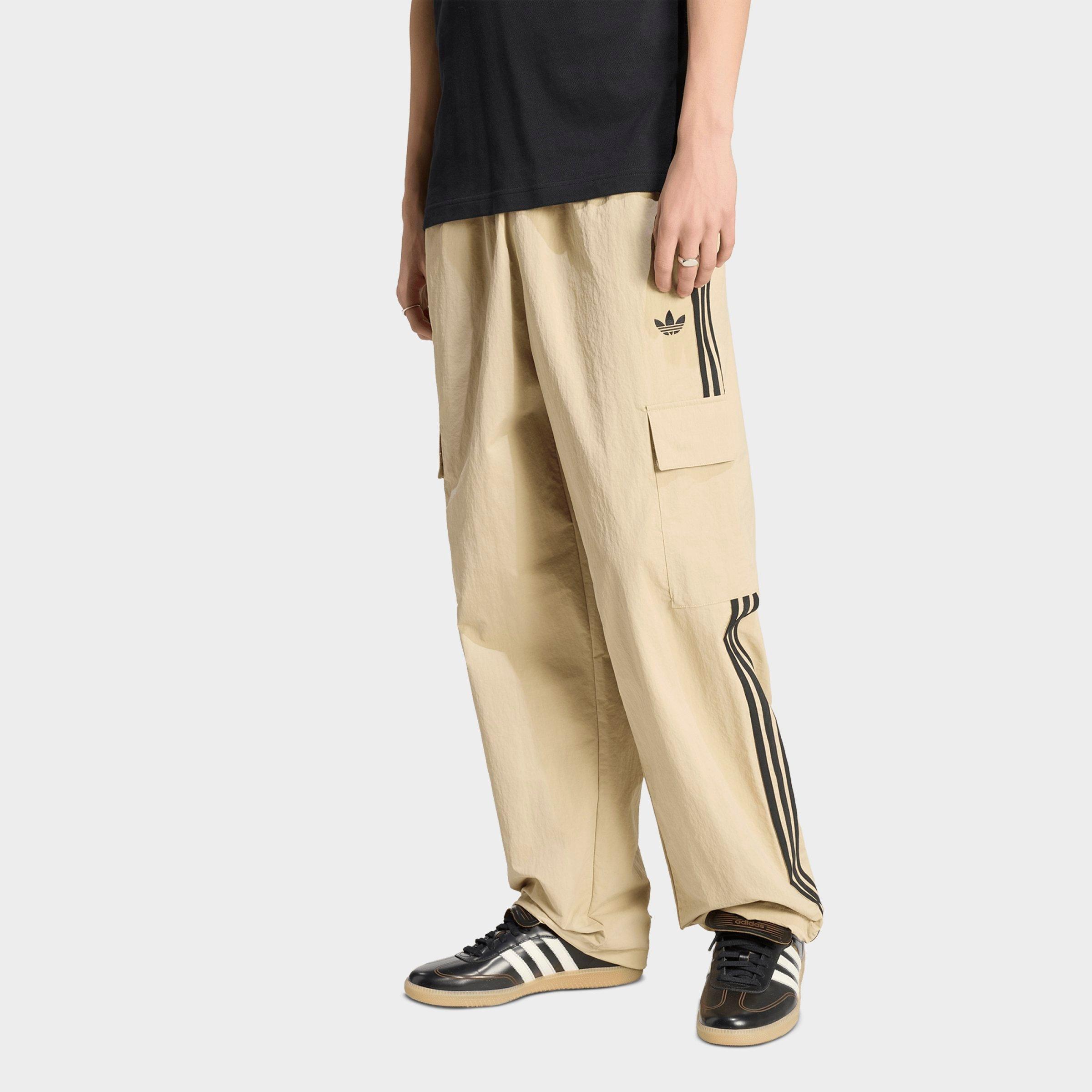 adidas Men's Originals adicolor Classics 3-Stripes Cargo Pants in Stone Khaki Size: XS