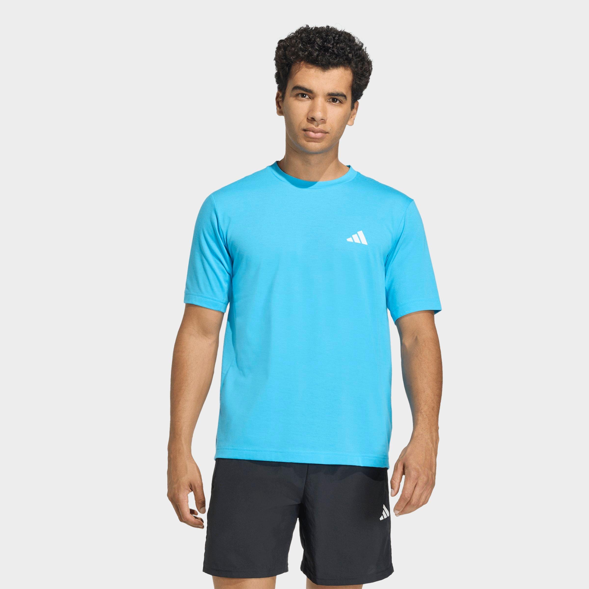 adidas Men's Workout Essentials Feelready T-Shirt in Lucid Aquamarine Size: Small