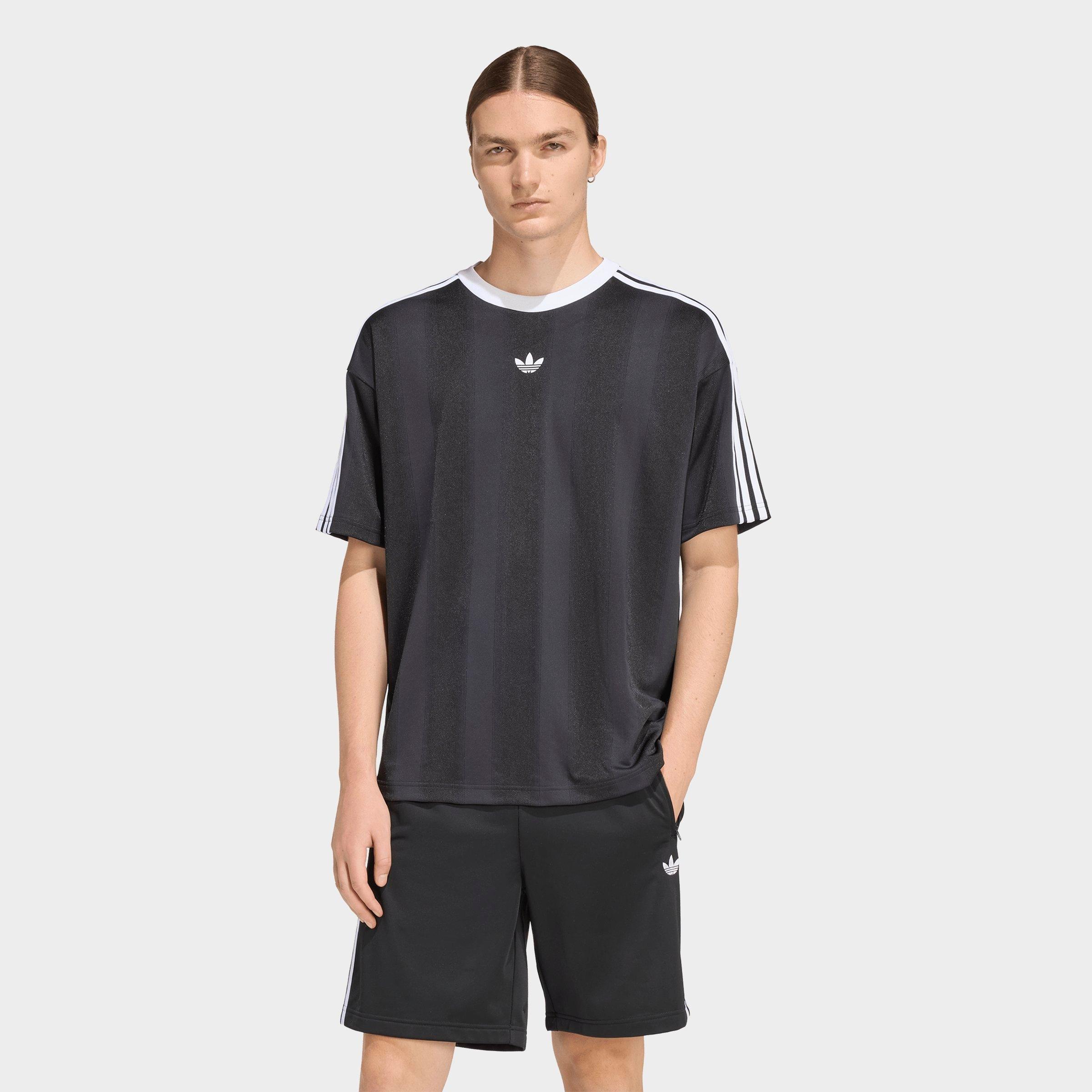adidas Men's Originals adicolor Jacquard Jersey in Black Size: XL