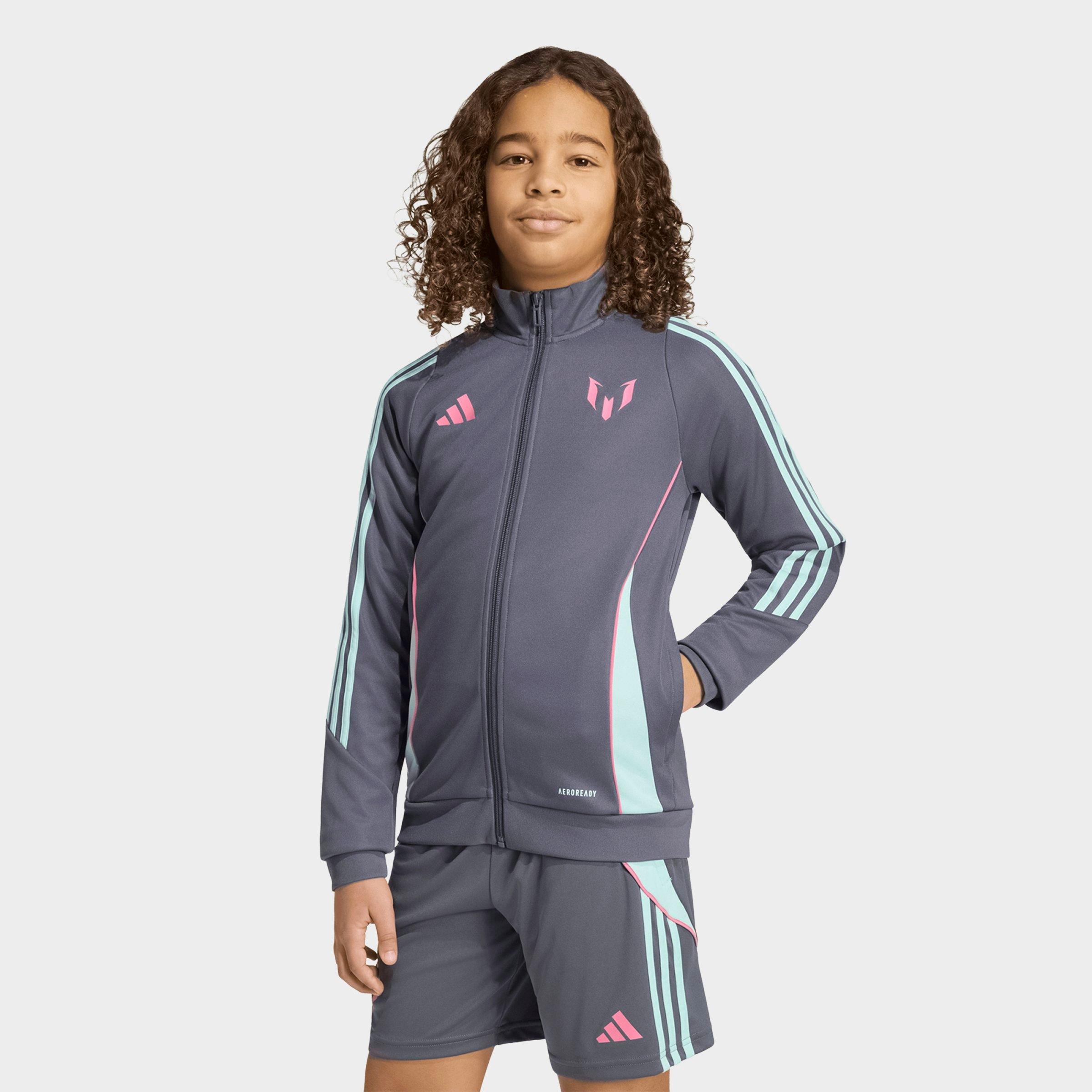 adidas Big Kids Originals Messi Track Jacket in Aurora Onix Size: XS