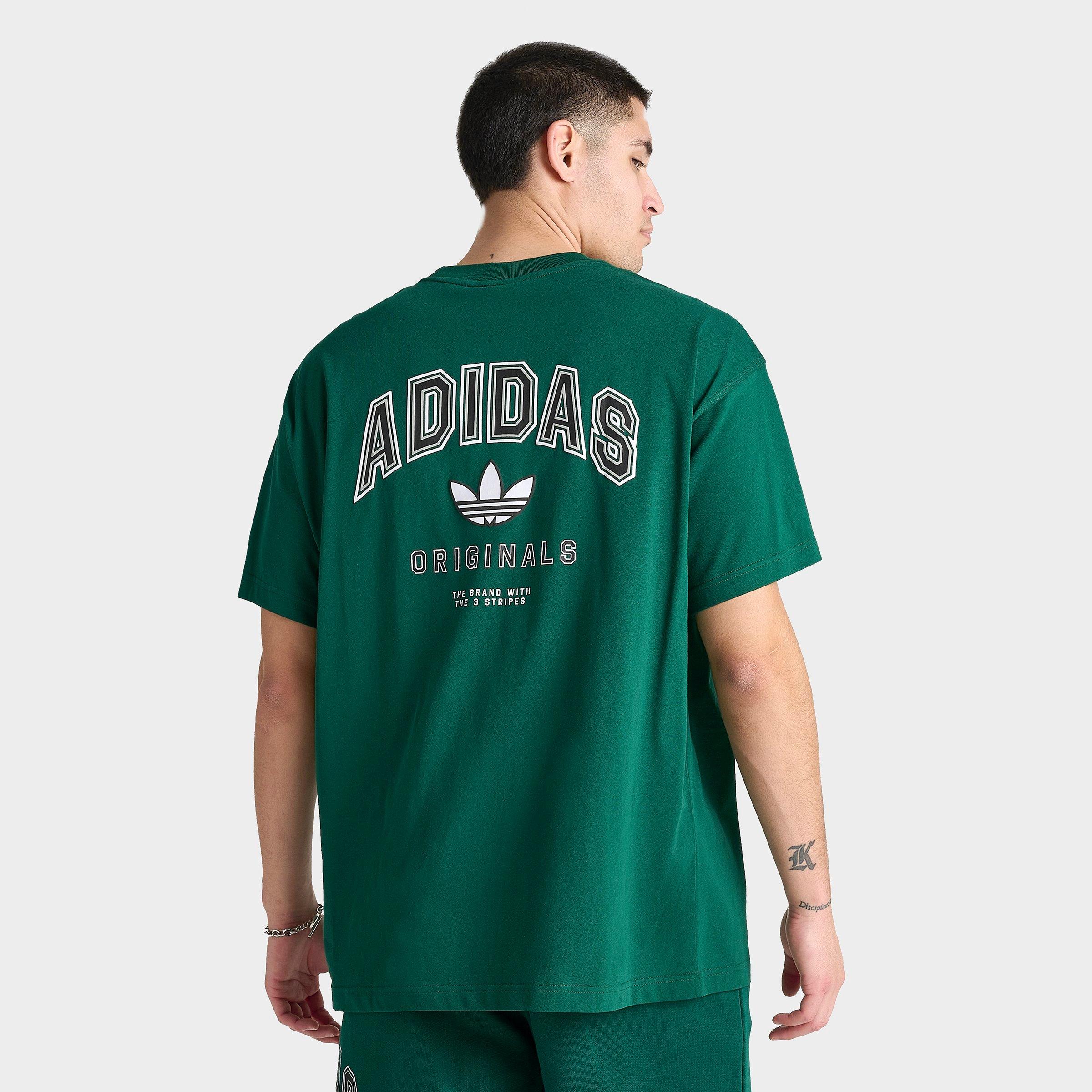 Adidas Men's Originals Varsity T-Shirt in Green/Collegiate Green Size Large