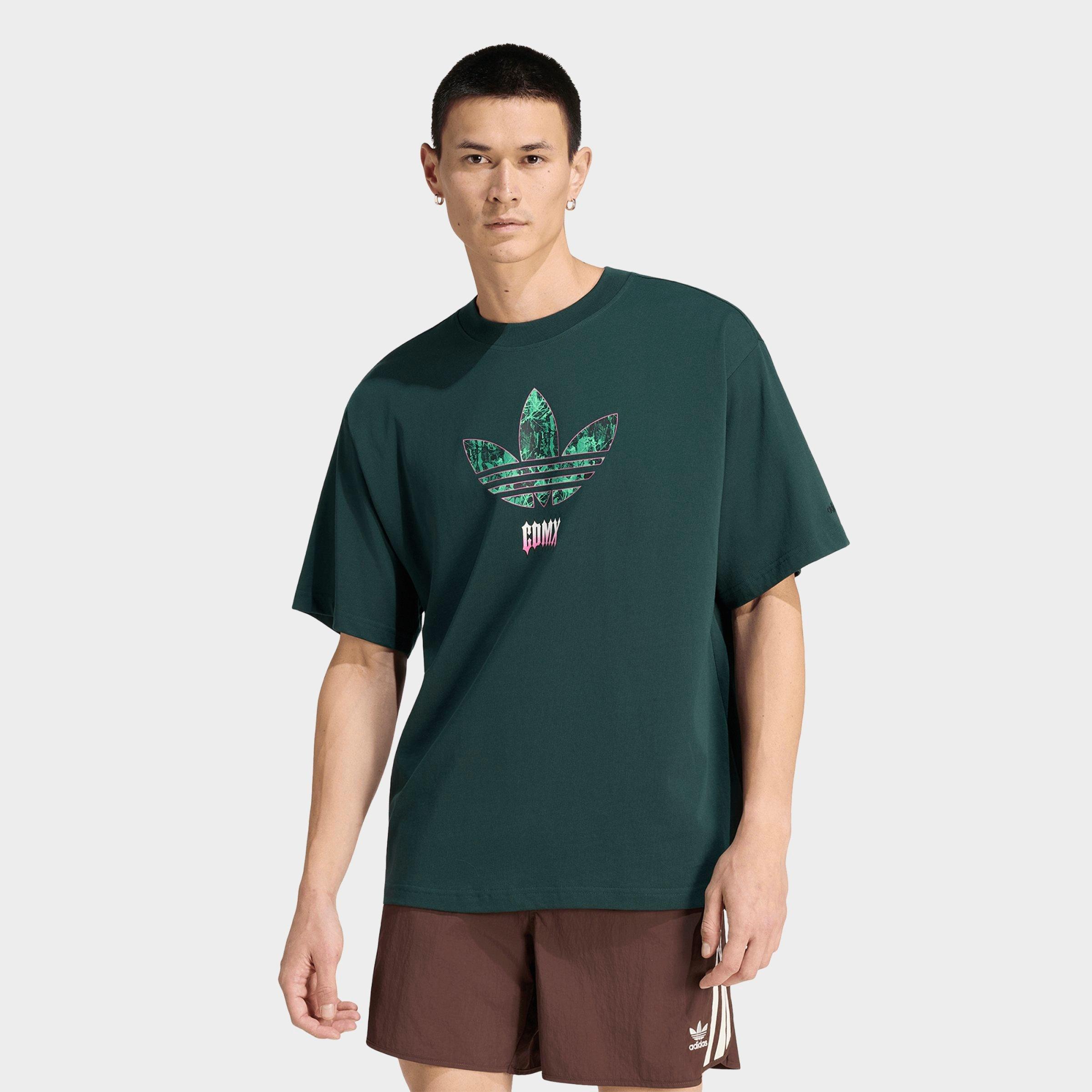 adidas Men's Originals FIFA World Cup 26 Host Mexico City Graphic T-Shirt in Shadow Green/Black Size: XS