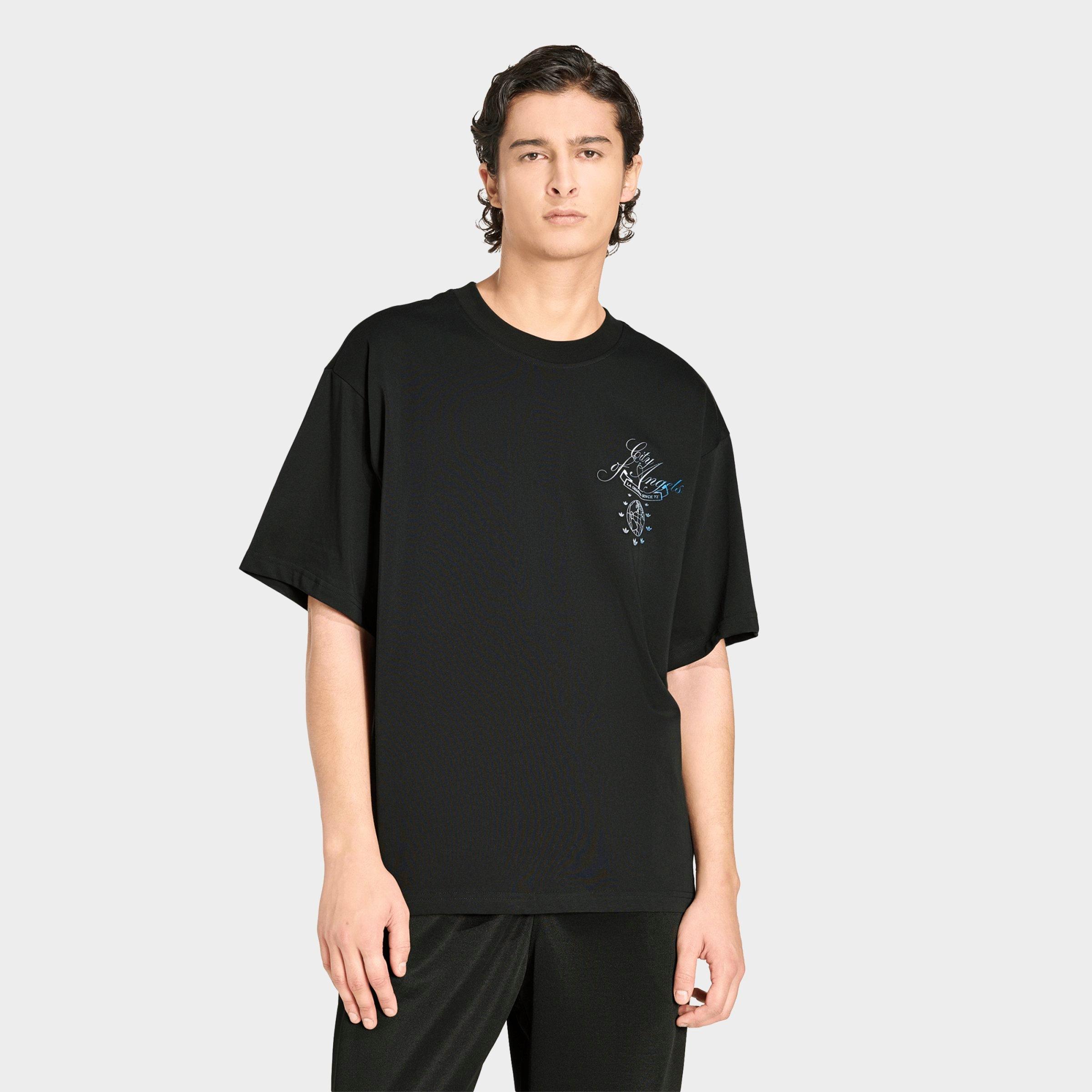 adidas Men's Originals FIFA World Cup 26 Host Los Angeles Graphic T-Shirt in Black/Crew Yellow Size: XS