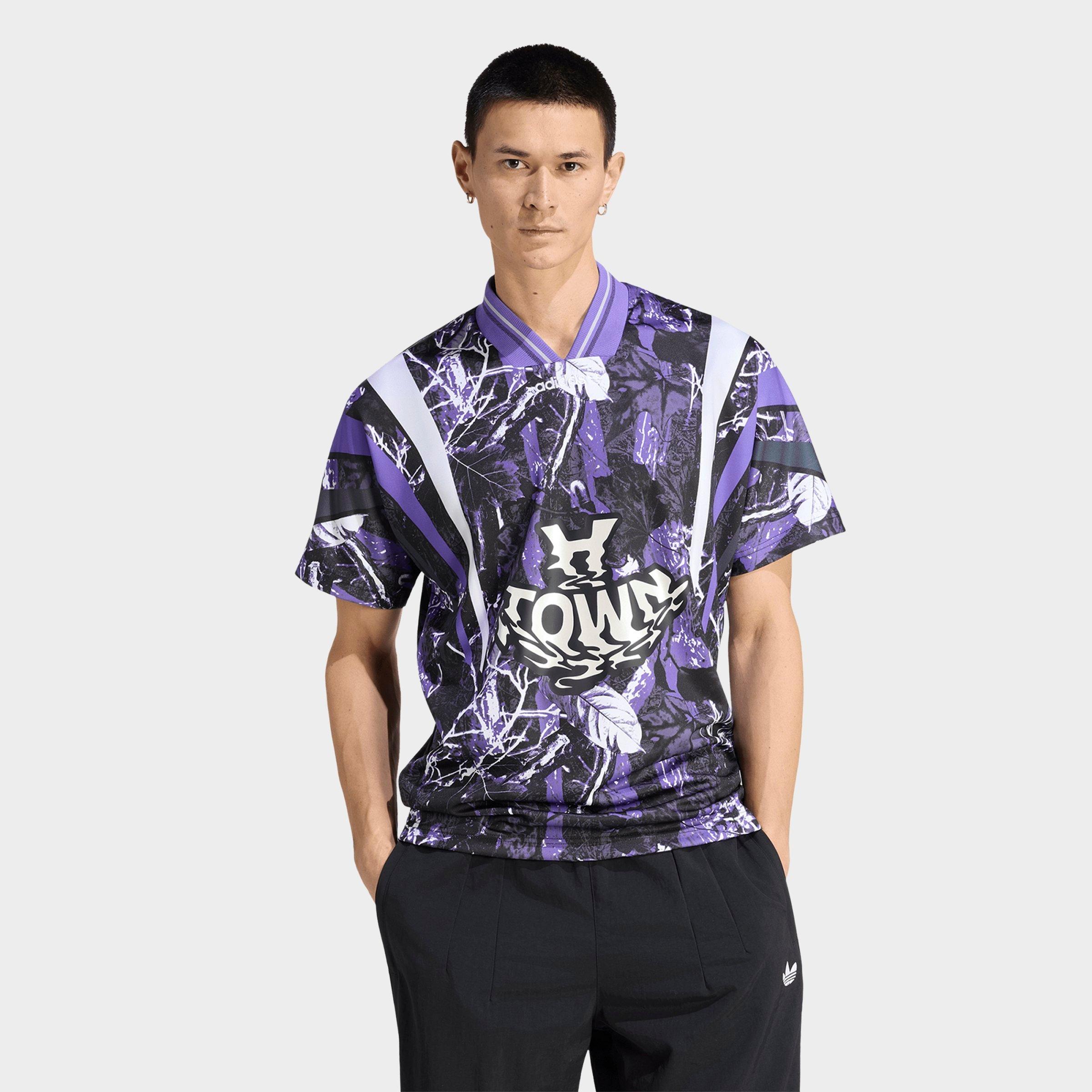 adidas Men's Originals FIFA World Cup 26 Host City Houston Graphic Soccer Jersey in Purple Rush/White Size: XL