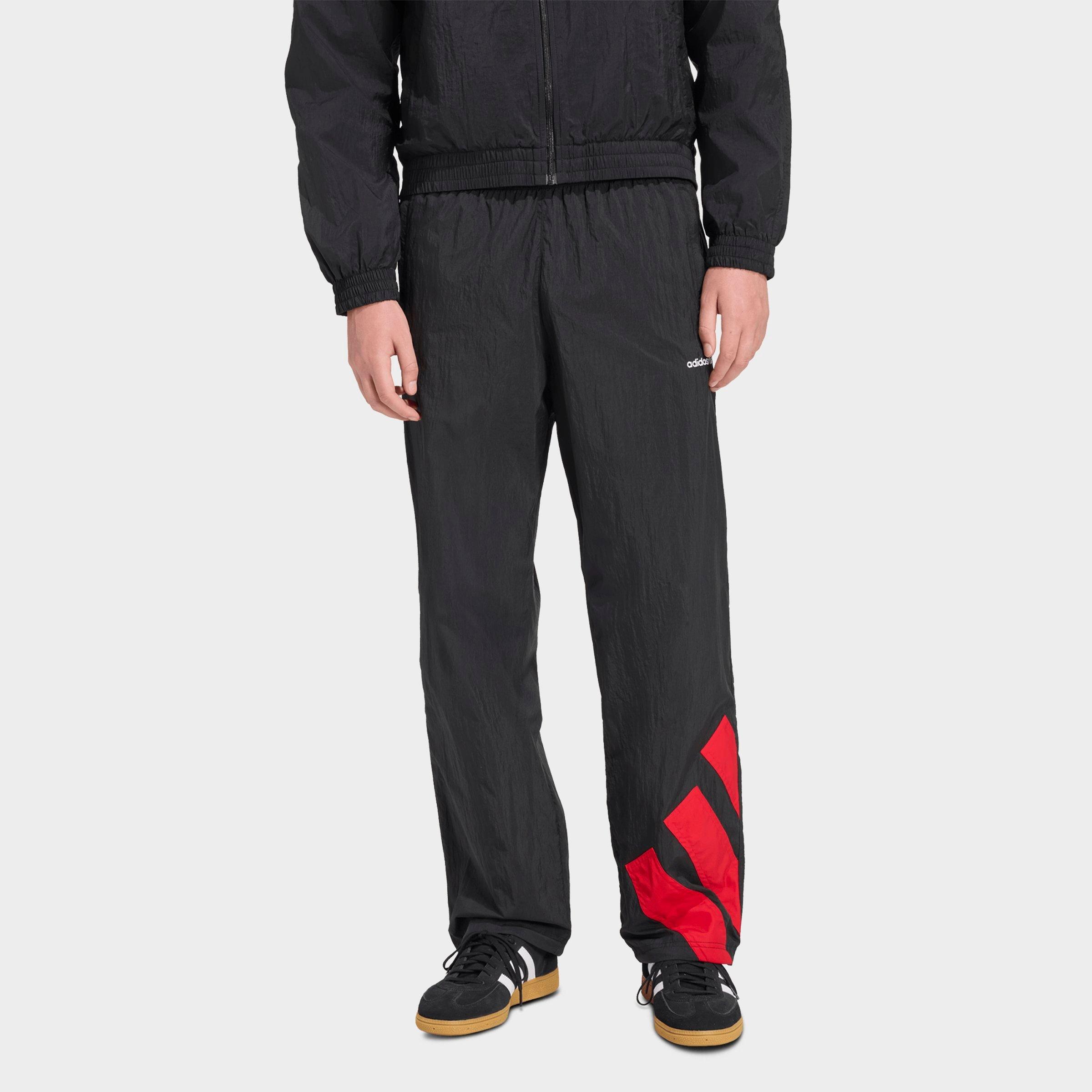adidas Men's Originals Archive Blocked Track Pants in Black/Better Scarlet Size: Medium