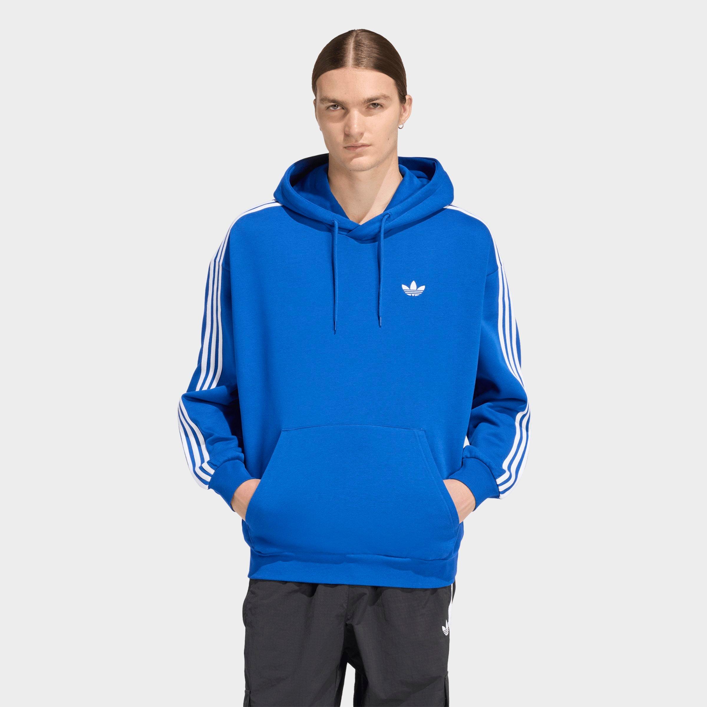 adidas Men's Originals adicolor Classics 3-Stripes Pullover Hoodie in Collegiate Royal Size: XS