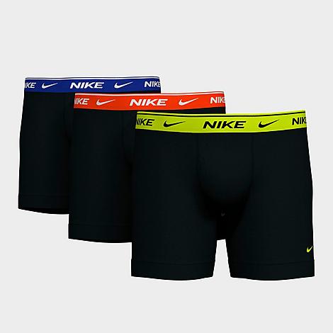 Nike Men's Stretch Boxer Briefs (3-pack) In Black/volt/orange/royal