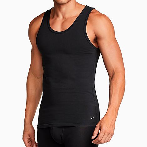 Nike Dri-fit Essential Cotton Stretch 2 Pack Tank Tops In Black