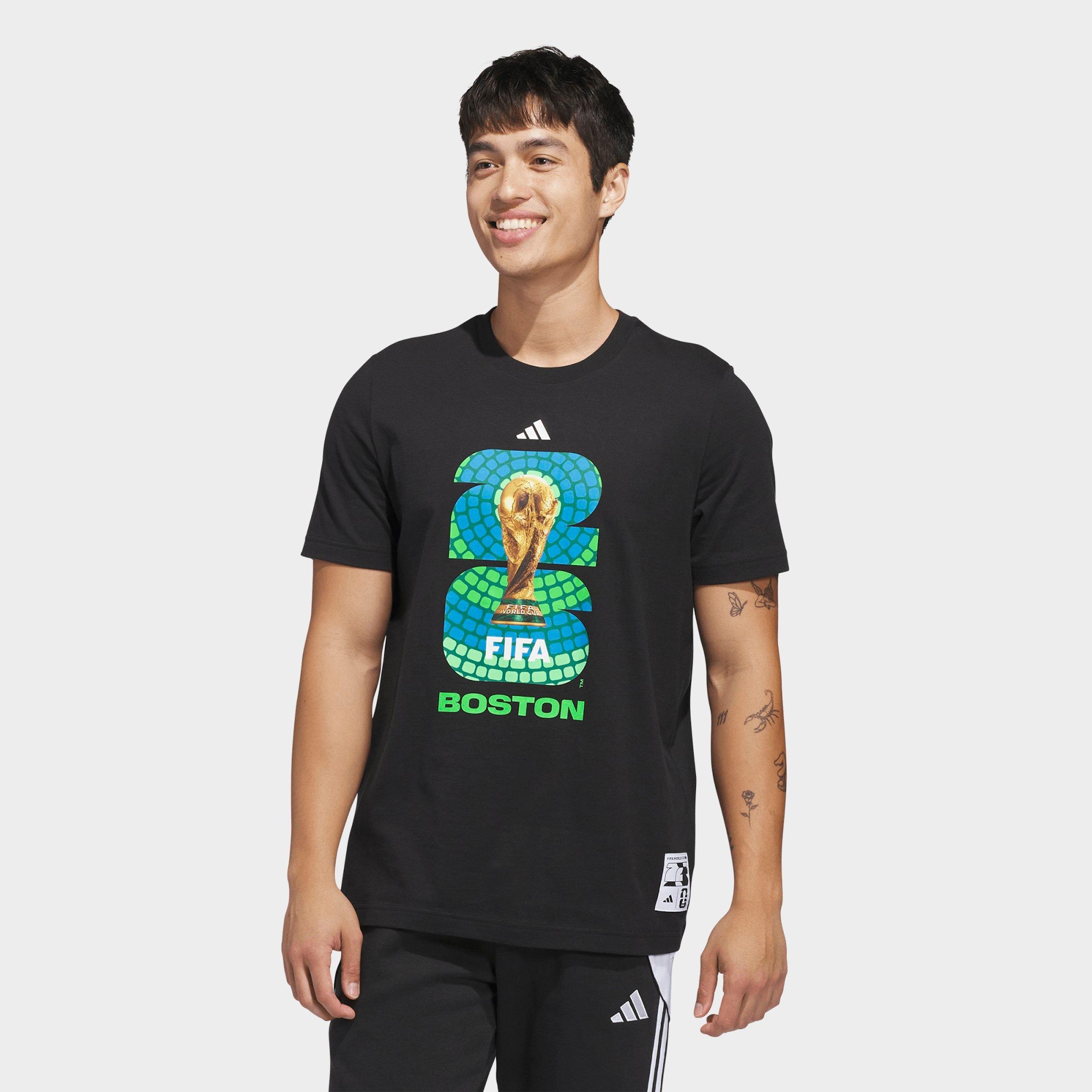 adidas Men's Soccer FIFA World Cup 26 Host City Boston Graphic T-Shirt in Black Size: 2XL
