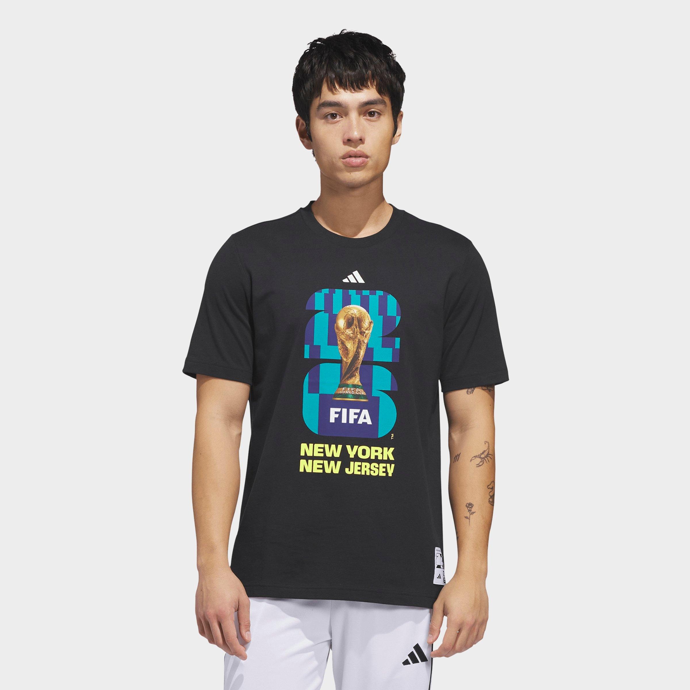 adidas Men's Soccer FIFA World Cup 26 Host City New York New Jersey Graphic T-Shirt in Black Size: Medium