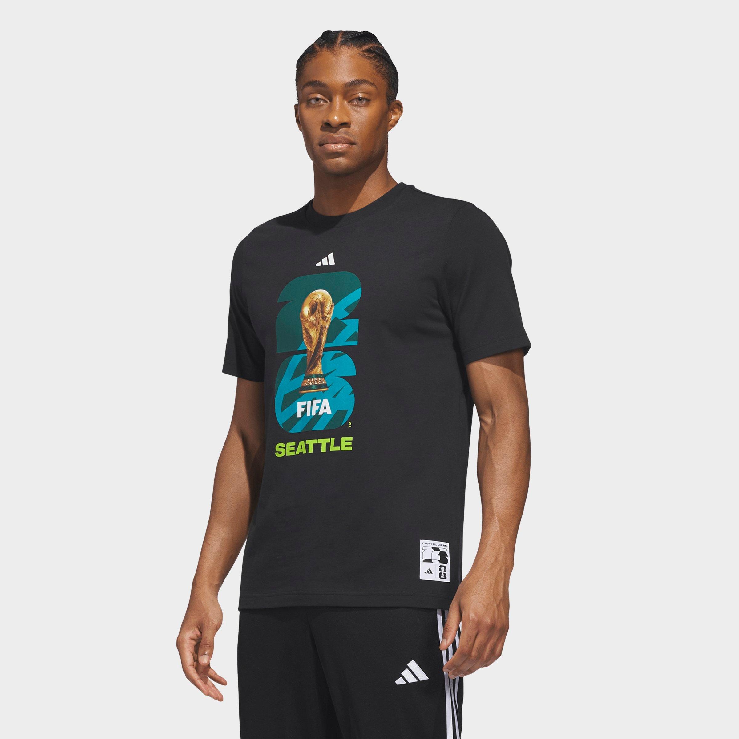adidas Men's Soccer FIFA World Cup 26 Host City Seattle Graphic T-Shirt in Black Size: Small