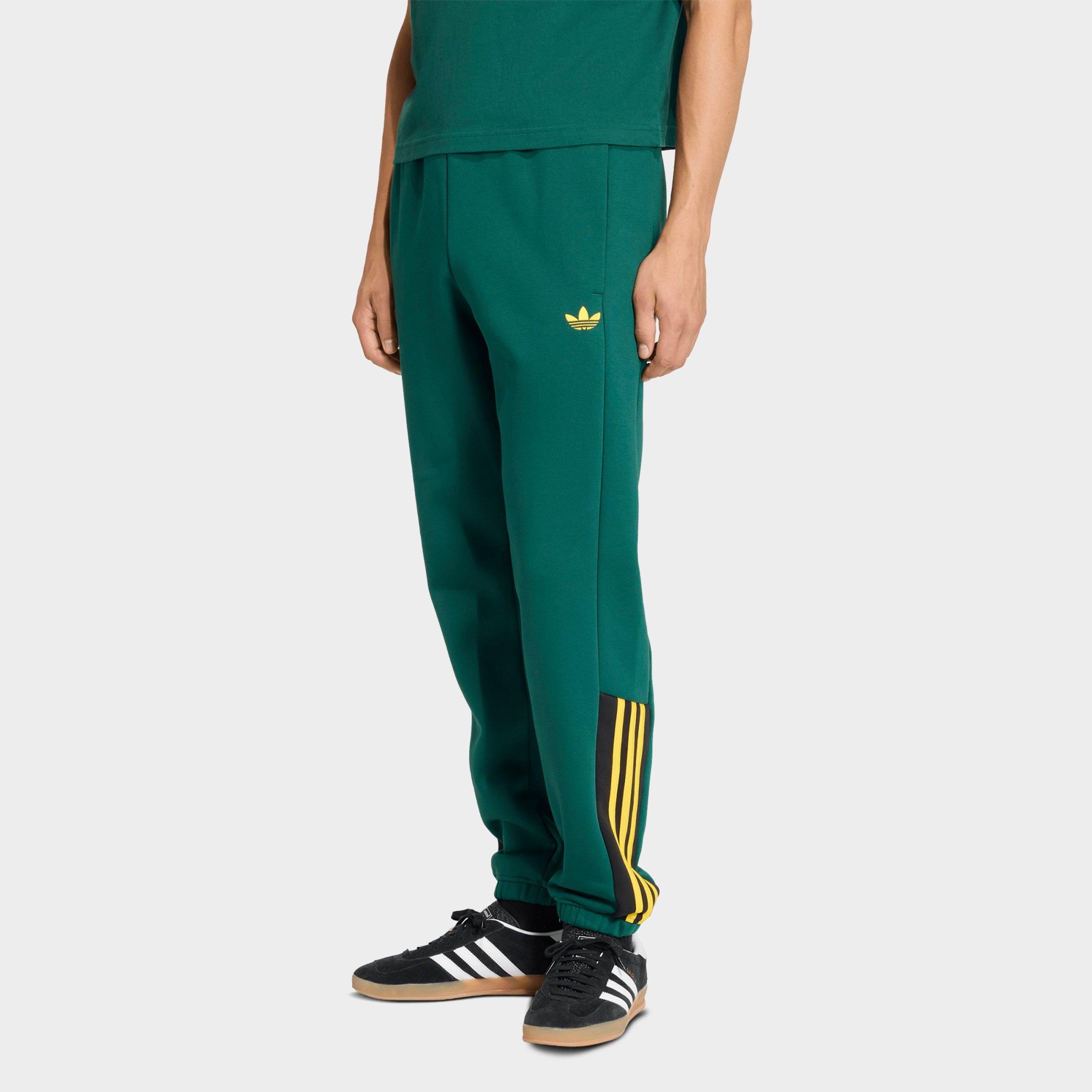 adidas Men's Originals Half Stripes Sweatpants in Collegiate Green Size: 2XL