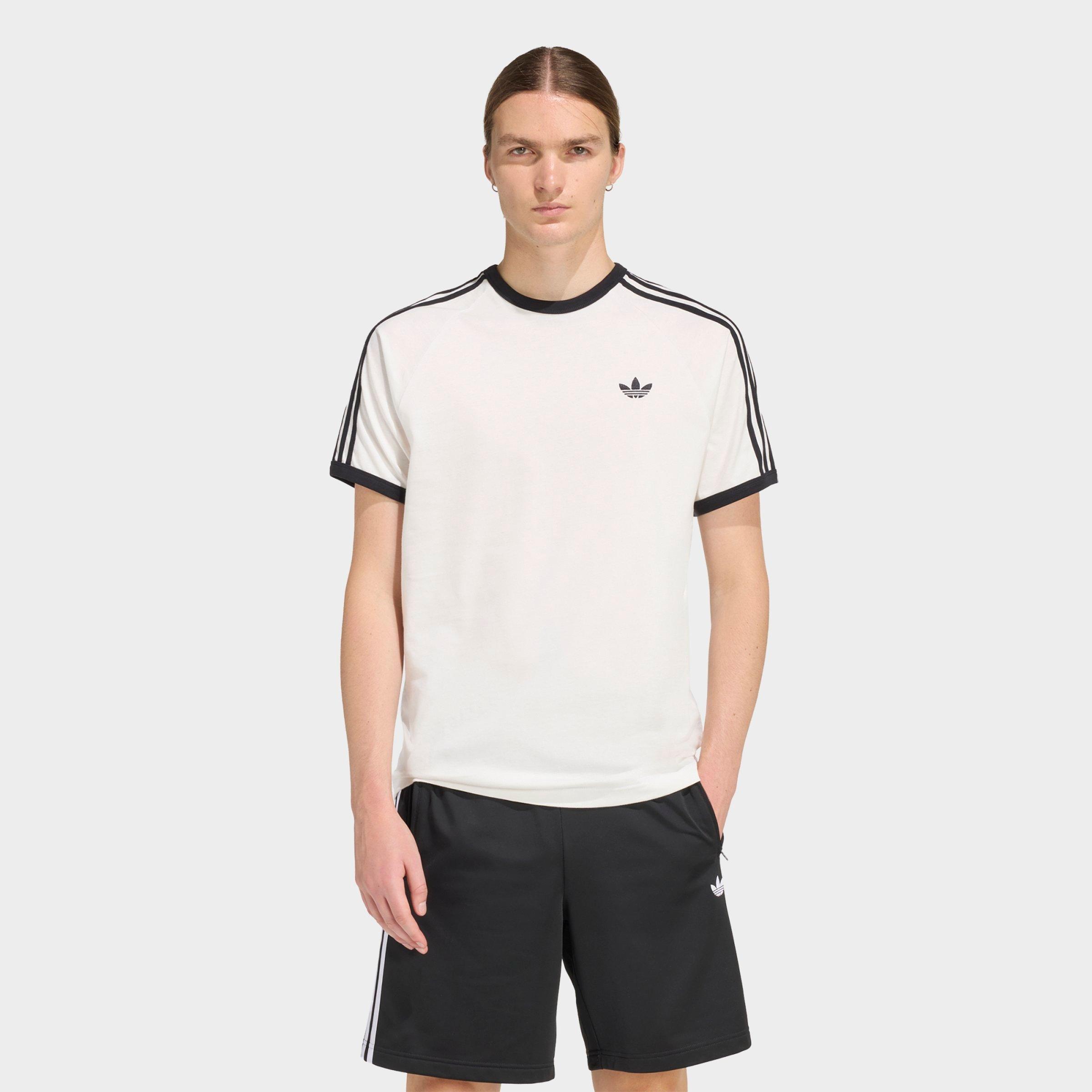 adidas Men's Originals adicolor Sport 3-Stripes T-Shirt in White Size: XS