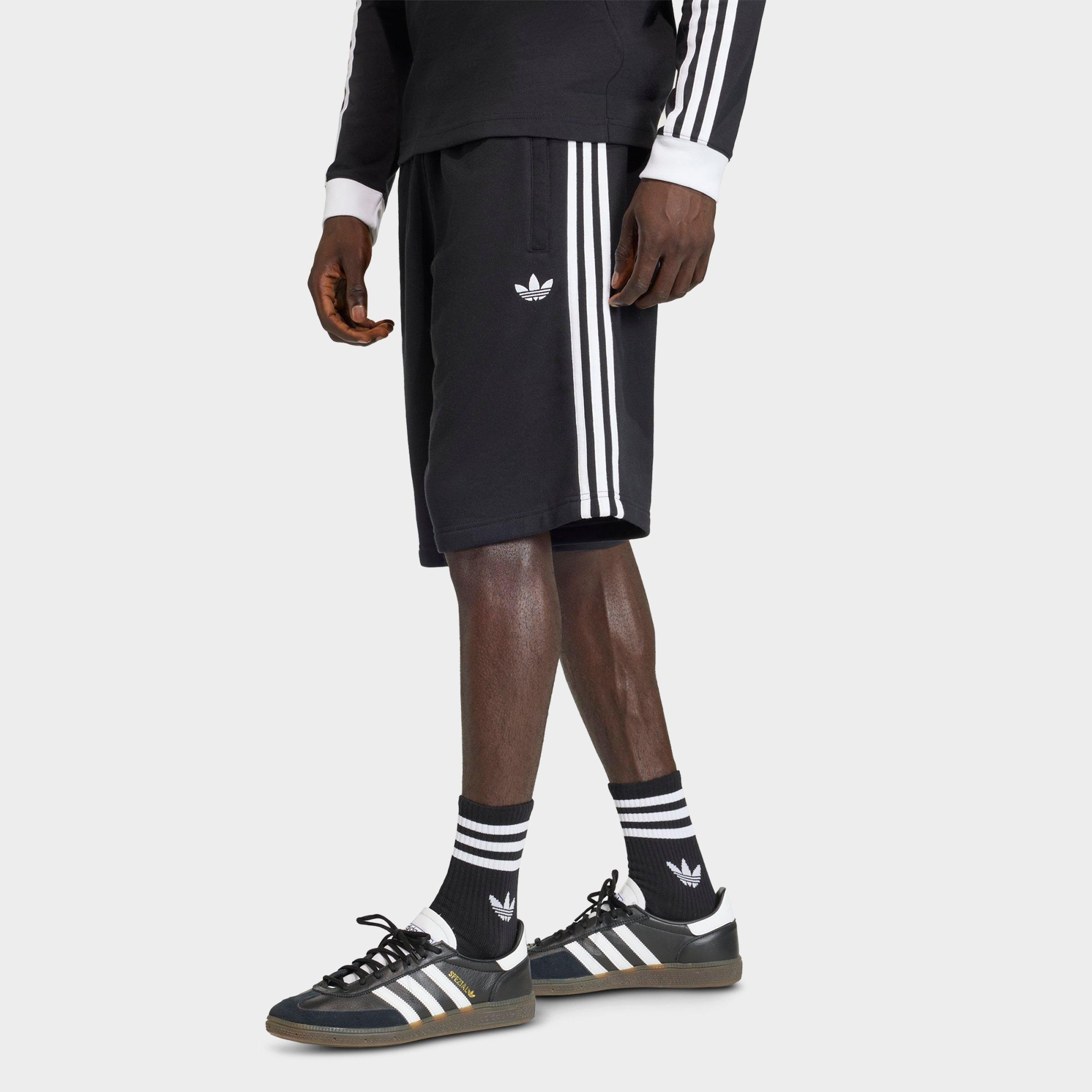 adidas Men's Originals 3-Stripes French Terry Shorts in Black Size: XS