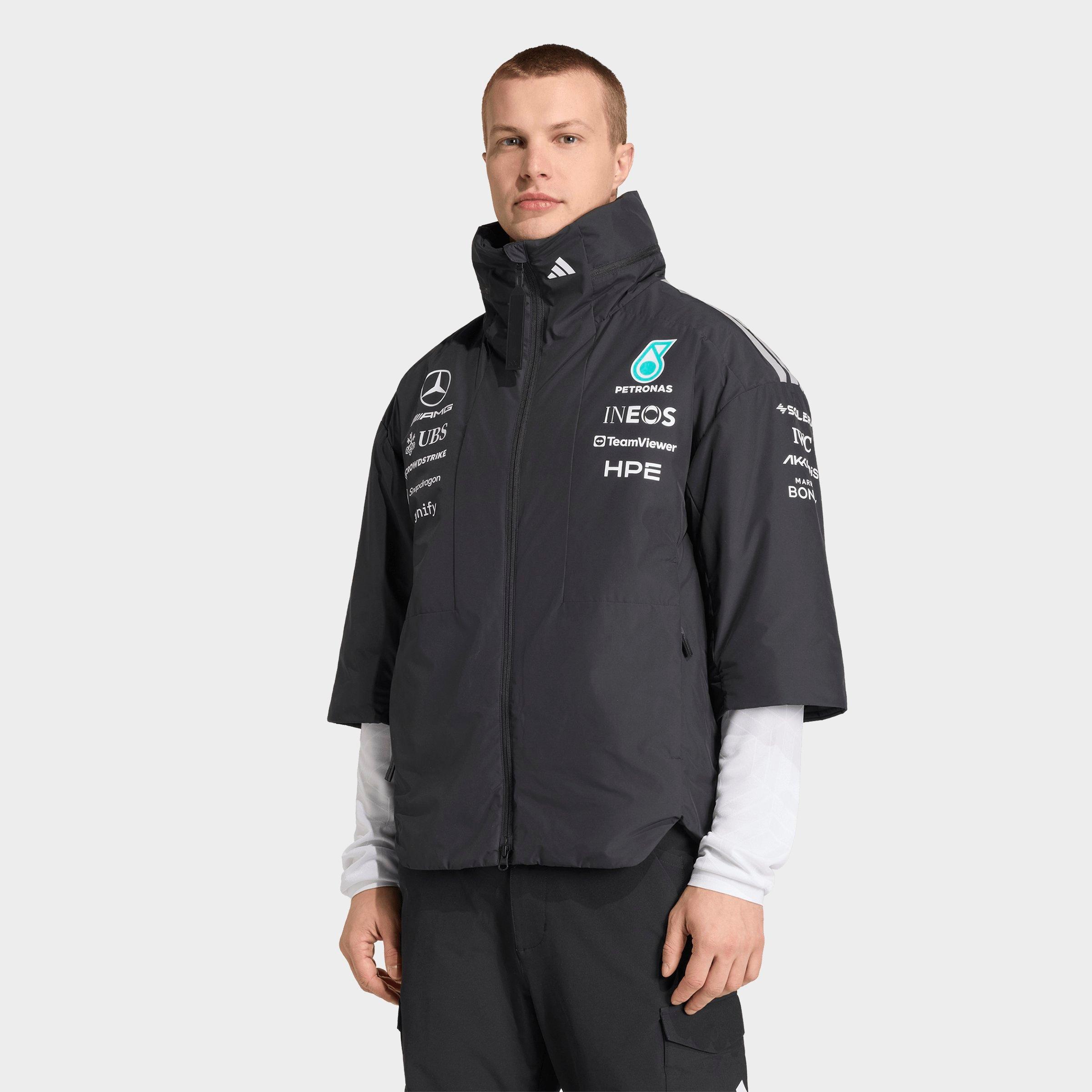adidas Men's Mercedes-AMG Petronas F1 Team Engineers Jacket in Black Size: Large