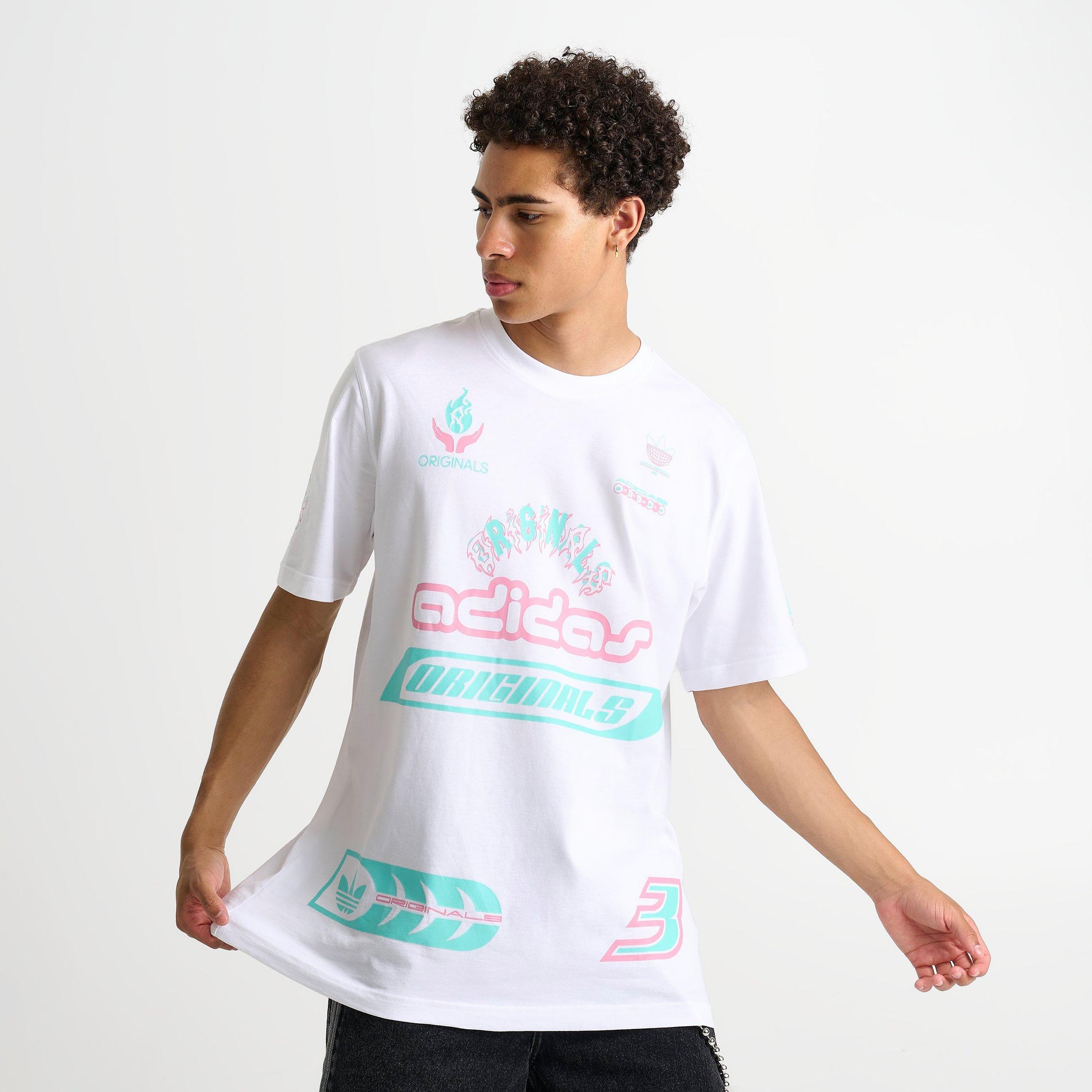 Adidas Men's Originals Sponsors T-Shirt in White/White Size XL 100% Cotton